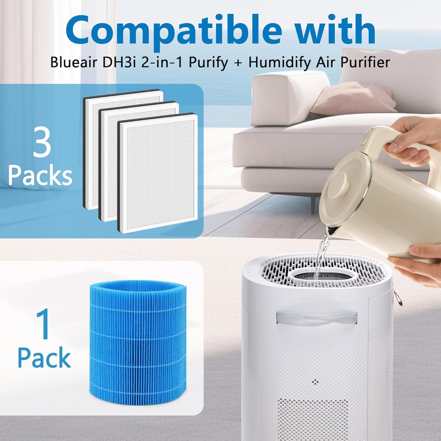 Filtros de Reemplazo Harebery DH3i para Purificador y Humidificador