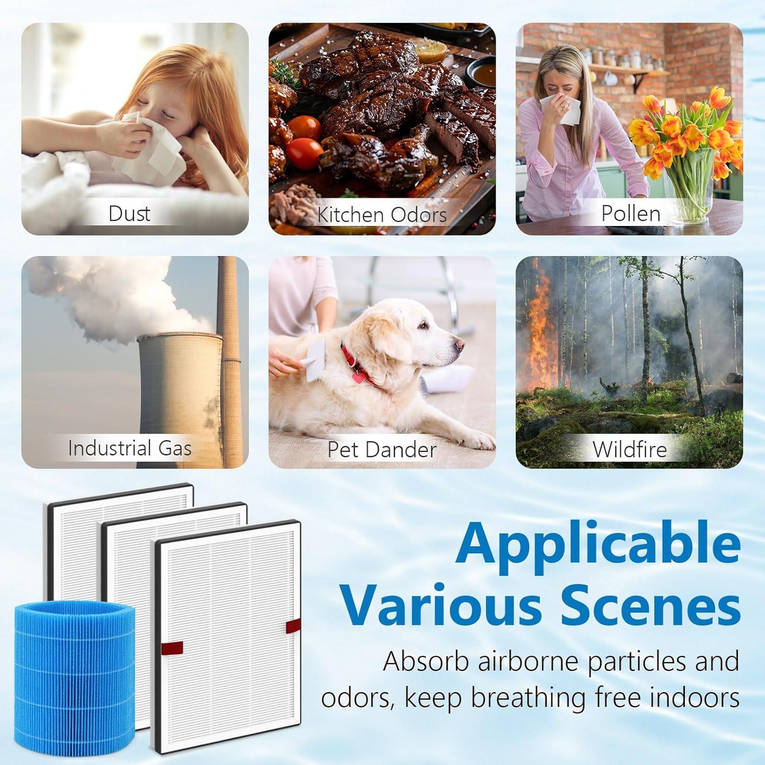 Filtros de Reemplazo Harebery DH3i para Purificador y Humidificador