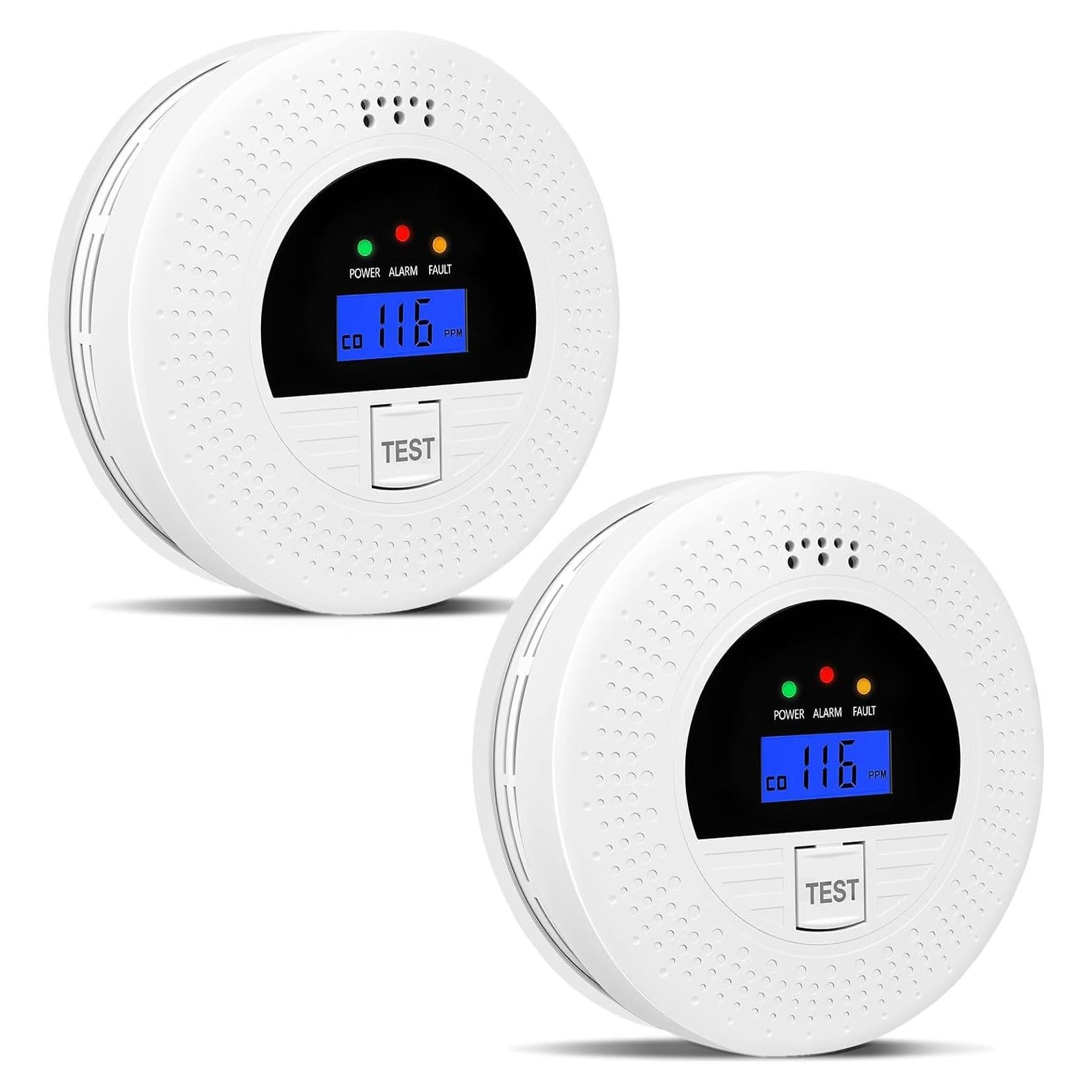 Detector de Humo y Monóxido de Carbono Soewolit - Paquete de 2
