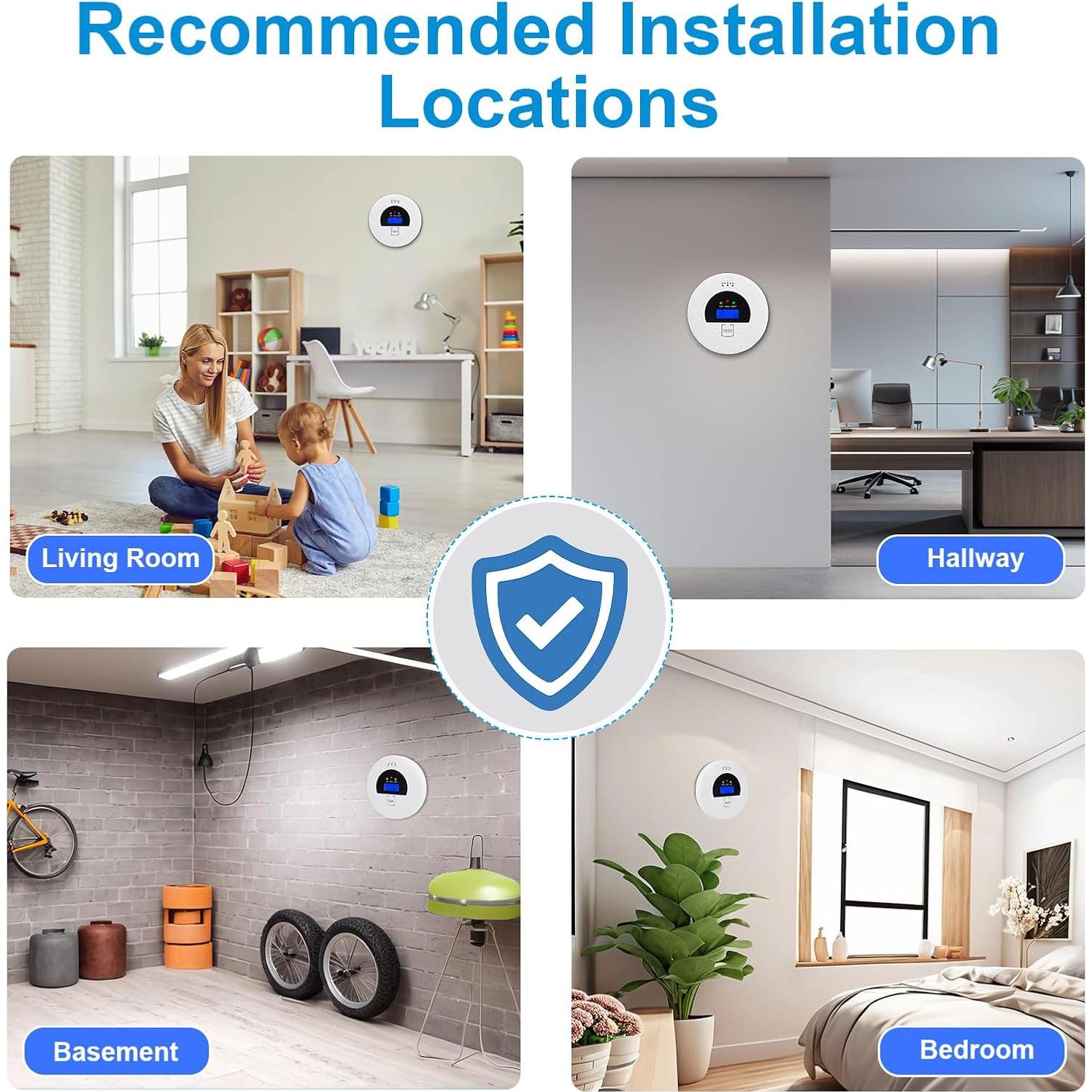 Detector de Humo y Monóxido de Carbono Soewolit - Paquete de 2