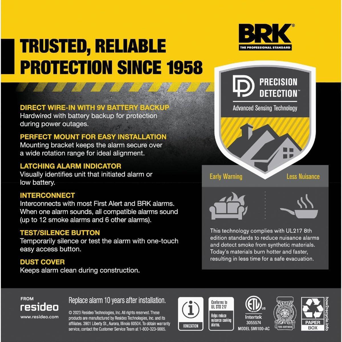 Alarma de Humo Conectada BRK SMI100-AC con Batería