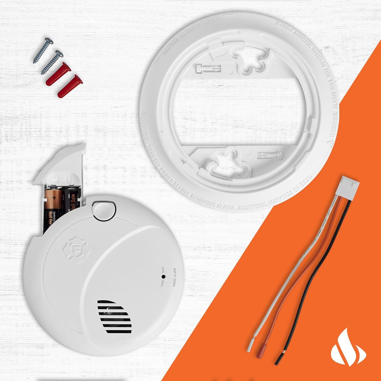 Alarma de Humo BRK SM100V-AC con Respaldo de Batería y Voz