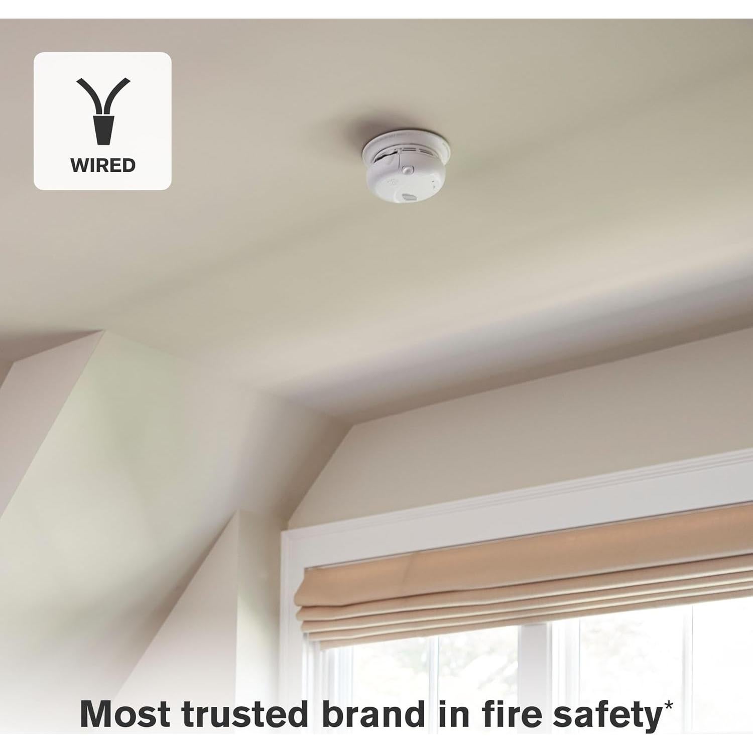 Alarma de Humo BRK SM100V-AC con Respaldo de Batería y Voz