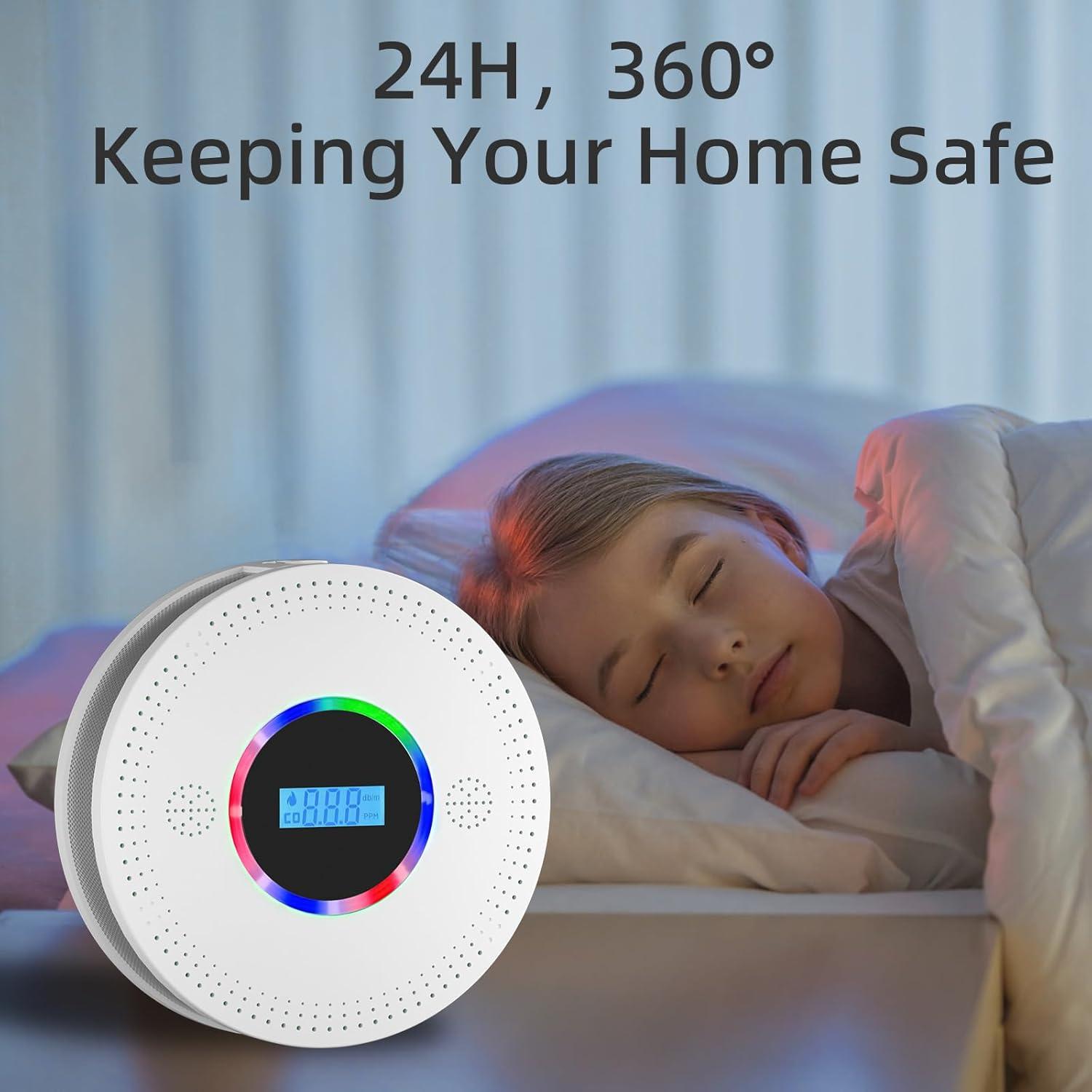 Detector de Humo y Monóxido de Carbono SHYEEH CDR-813 2 en 1