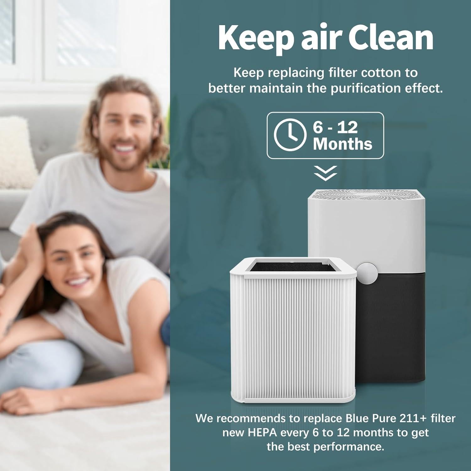 Filtro de Reemplazo 2 Pack Astrair para Purificador Blue Pure 211+