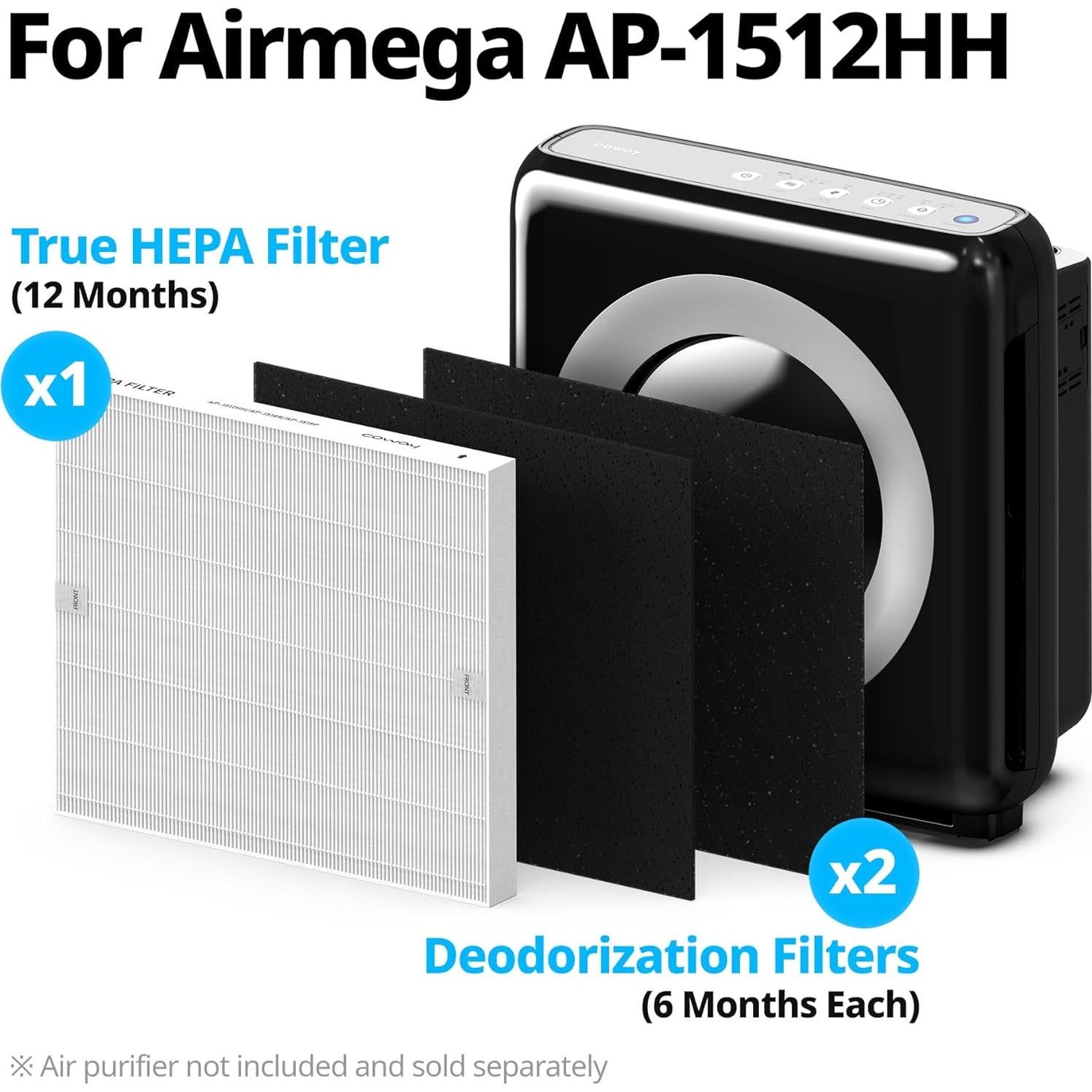Purificador de Aire Coway Airmega AP-1512HH(W) HEPA + Filtros Extra