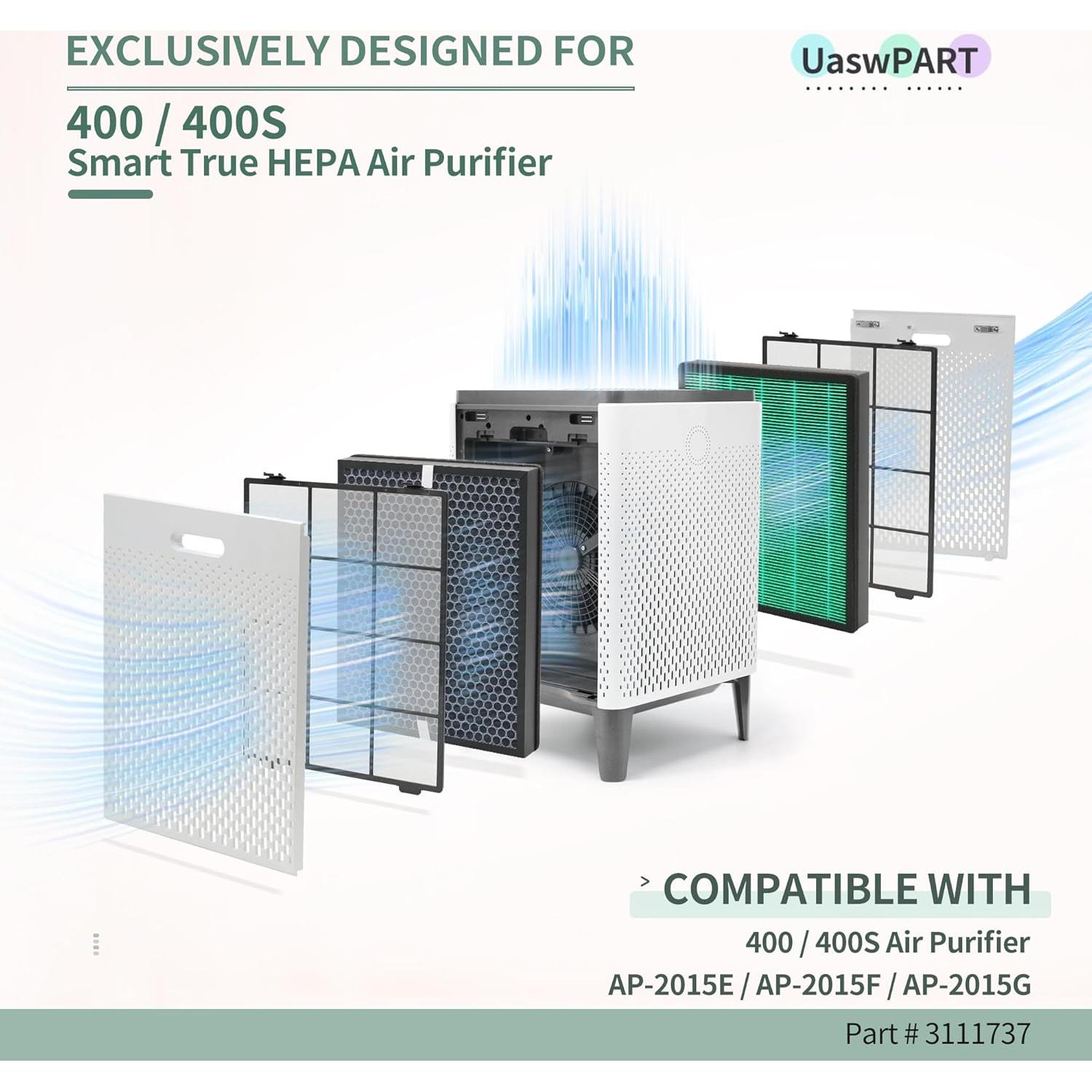 Filtro de Reemplazo HEPA H13 UaswPART 400/400S para Coway