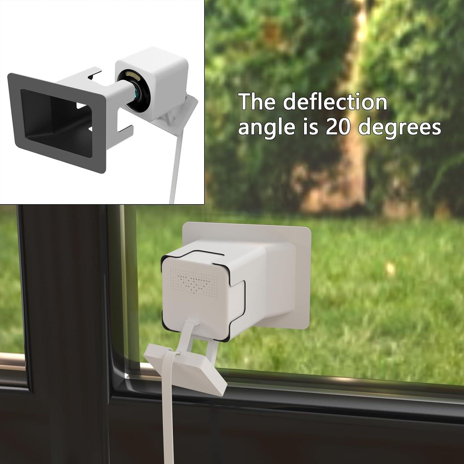 Soporte de Ventana Angulado Teccle para Cam V4 y V3 Blanco