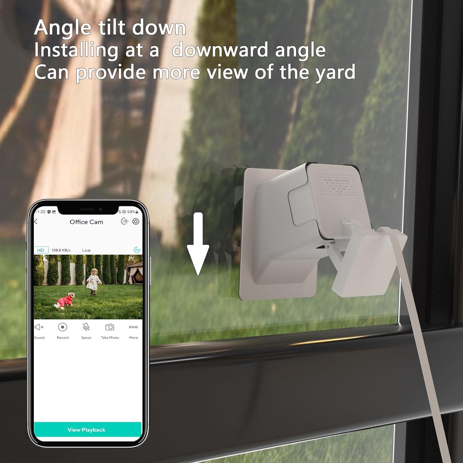 Soporte de Ventana Angulado Teccle para Cam V4 y V3 Blanco
