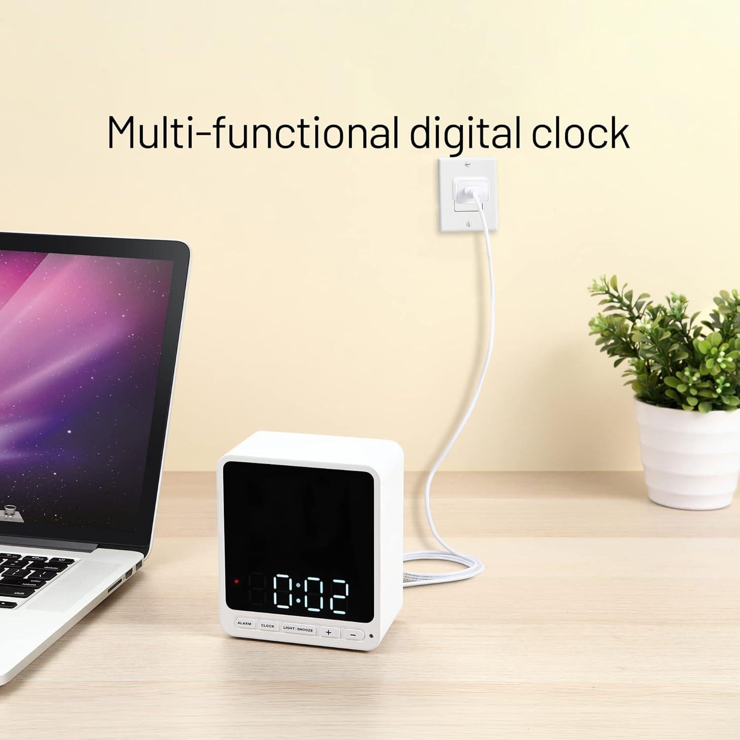 Funda de Cámara de Reloj Despertador Wasserstein para Wyze Cam V3/V4/Pro - Protección Discreta (Blanco)