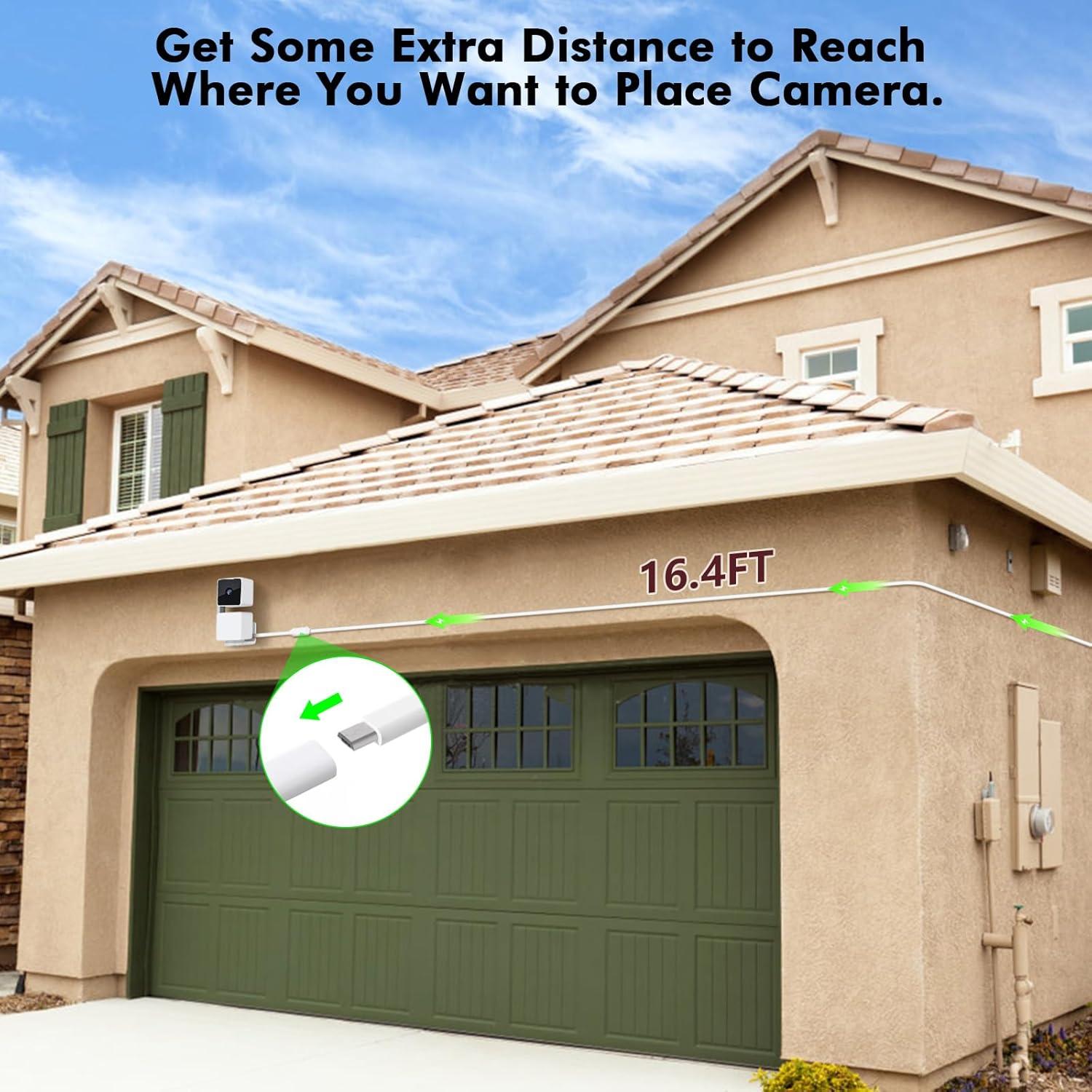 Cable de Poder 5.0m Goldtime para WYZE Cam V3/V4 - Resistente IP67