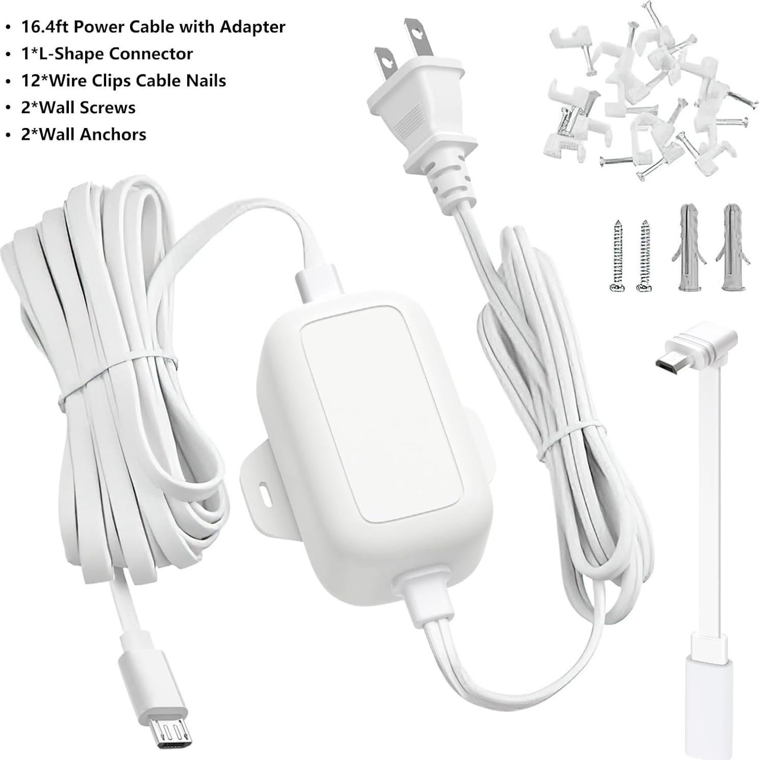 Cable de Poder 5.0m Goldtime para WYZE Cam V3/V4 - Resistente IP67