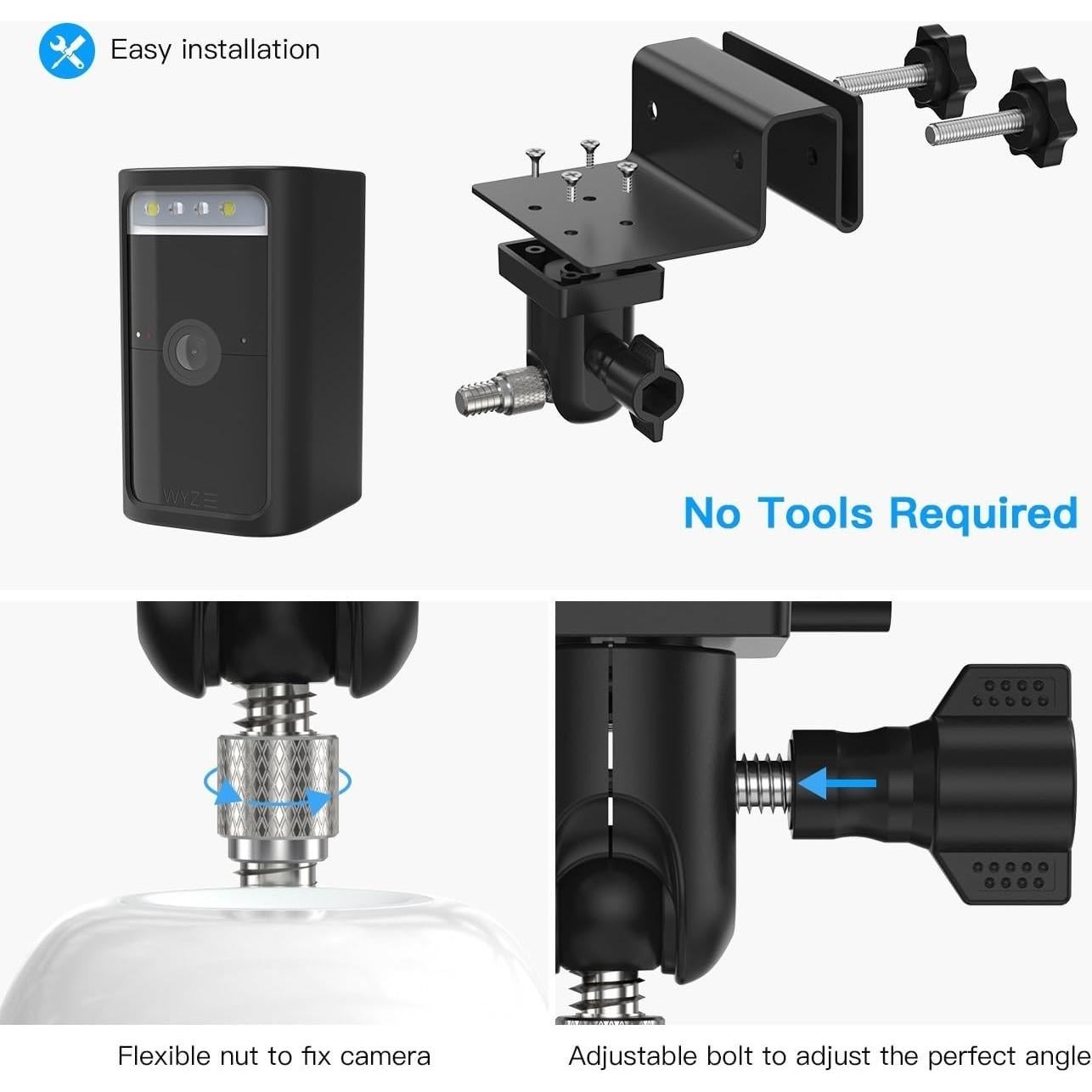 Soporte de Cámara de Seguridad OkeMeeo Sin Taladro Negro