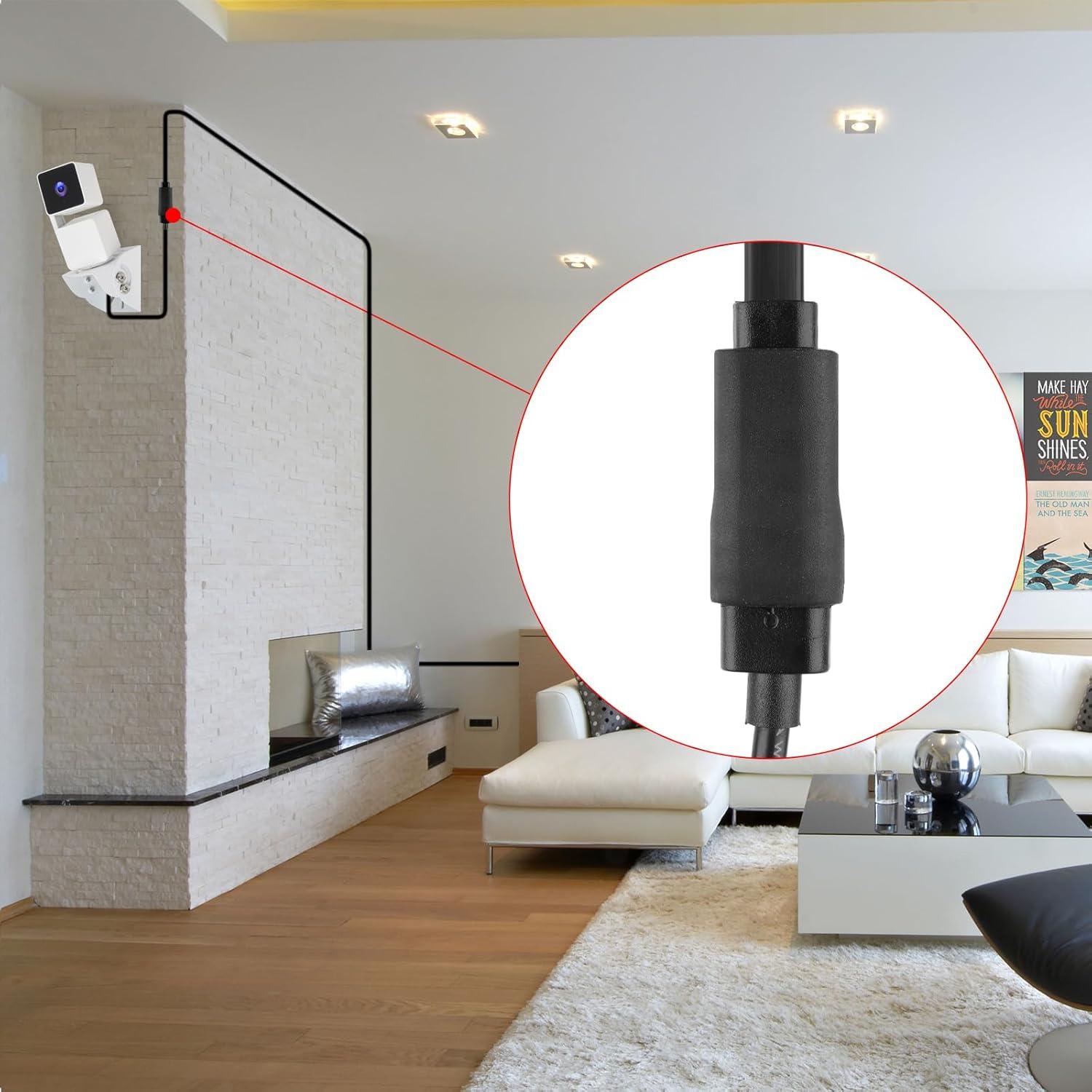 Cable Extensión Micro USB en L Uogw 2 Pack 12.7 cm para Wyze Cam