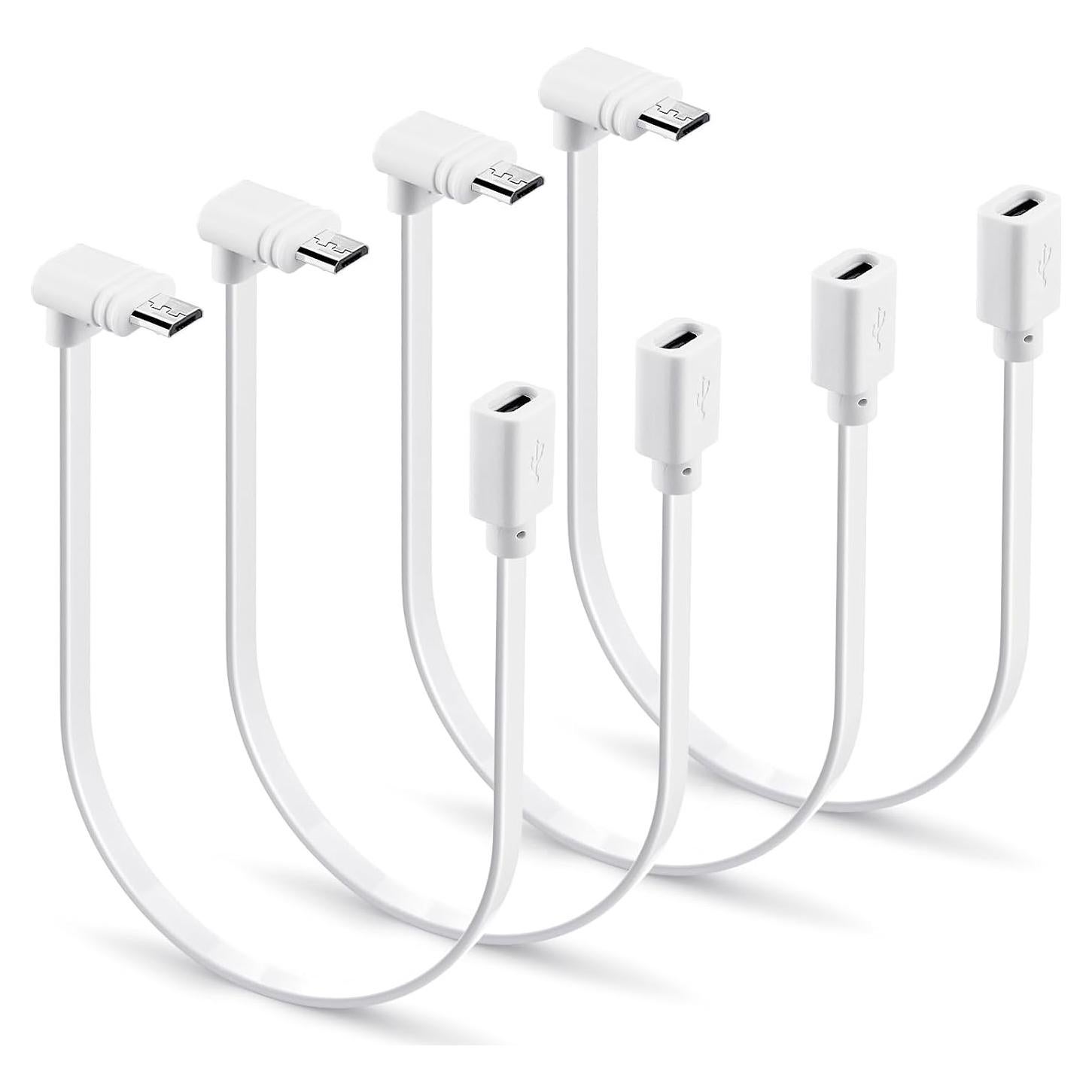 Paquete de 4 Cables de Extensión Micro USB SMAYS para WYZE Cam Pan v3