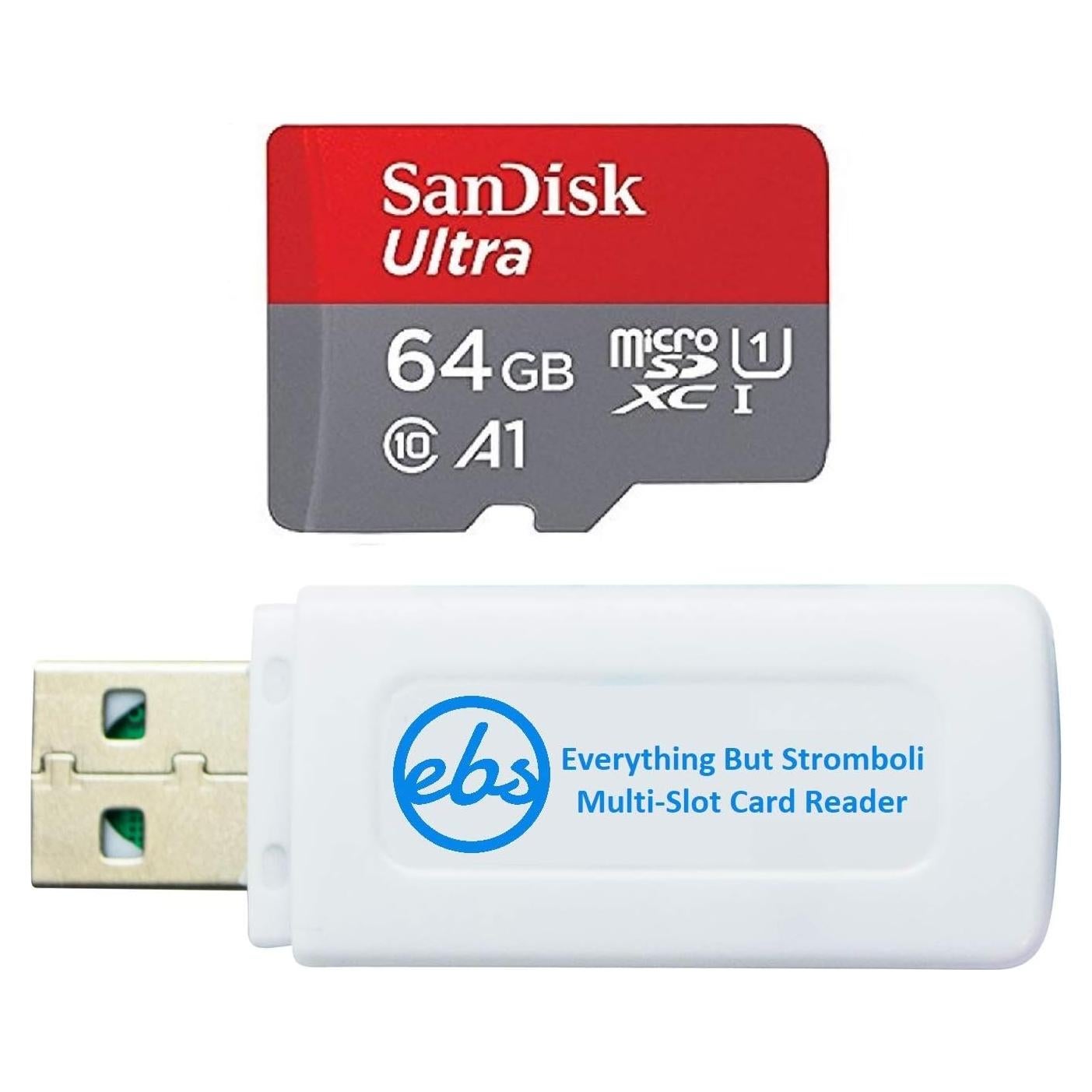 Tarjeta MicroSD SanDisk 64GB Ultra + Lector Everything But Stromboli