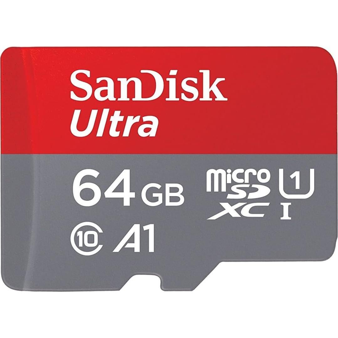 Tarjeta MicroSD SanDisk 64GB Ultra + Lector Everything But Stromboli