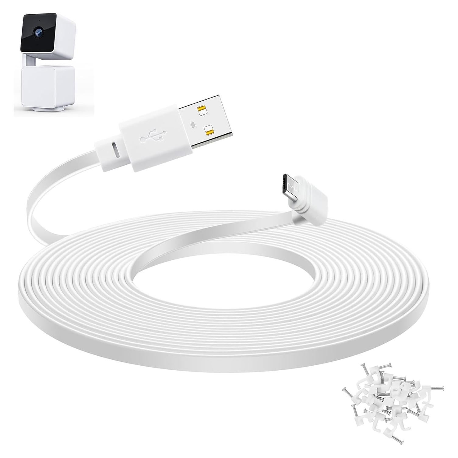 Cable Extensión Micro USB 6m SMAYS para WYZE Cam Pan V3