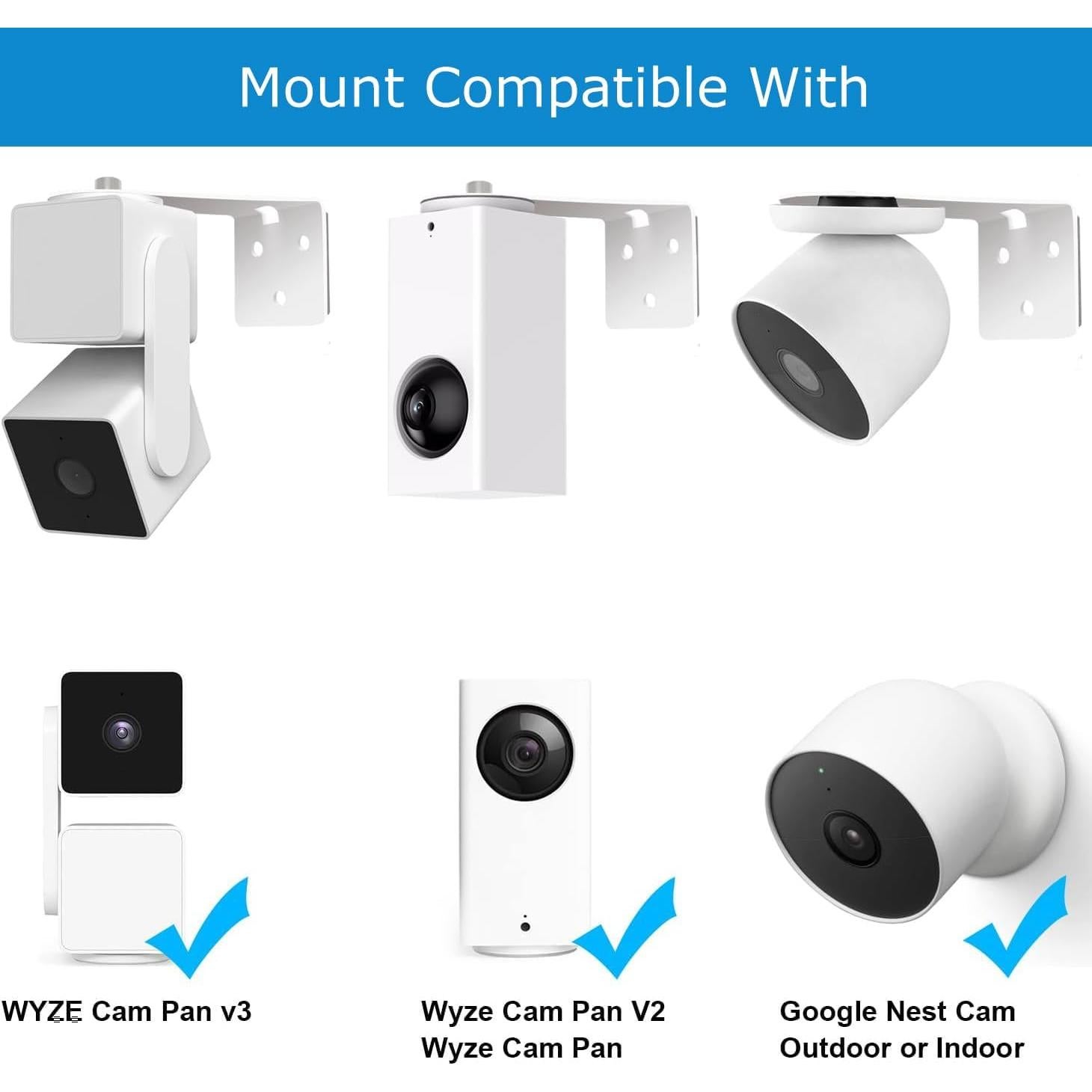 Soporte de Pared Metálico Minzerus para Cámaras de Seguridad