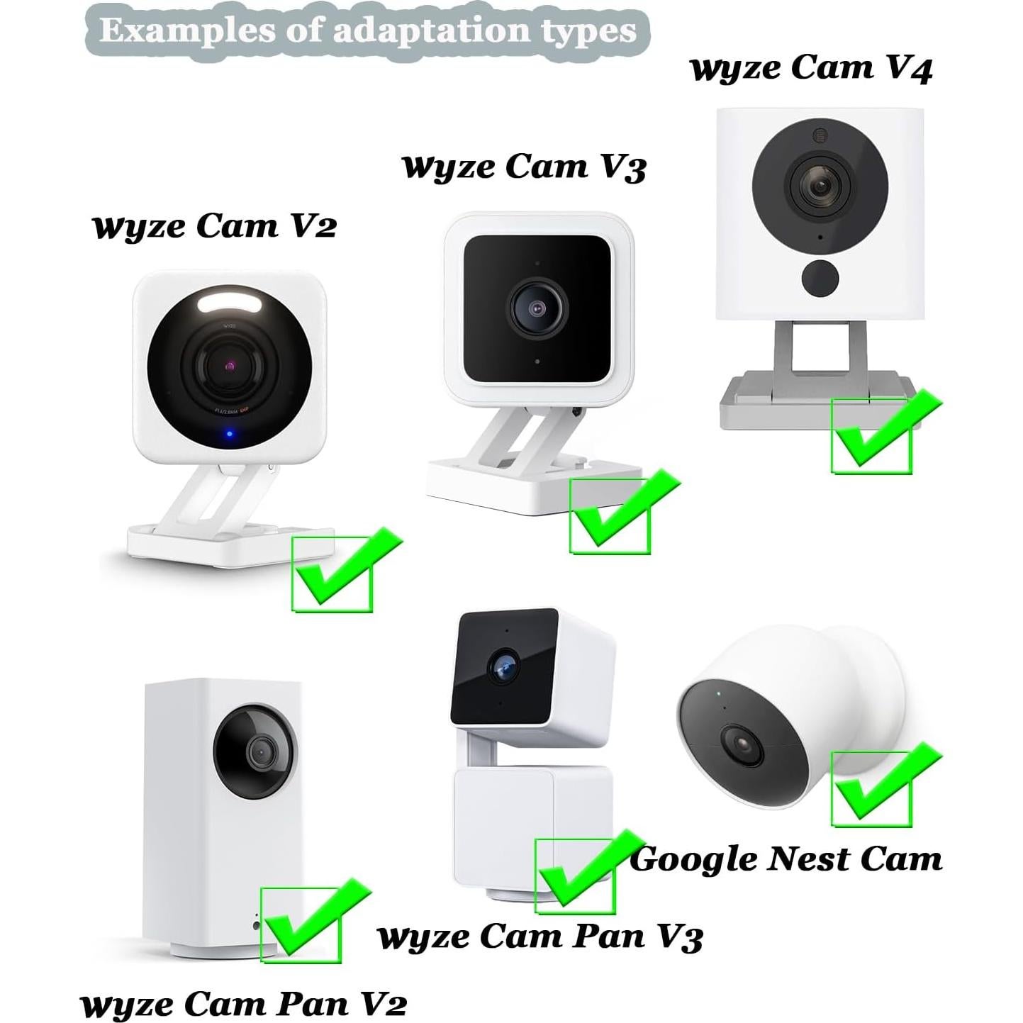 Soporte de Pared Giratorio HIGCPTP para Cámaras Wyze y Ring - 2 Piezas