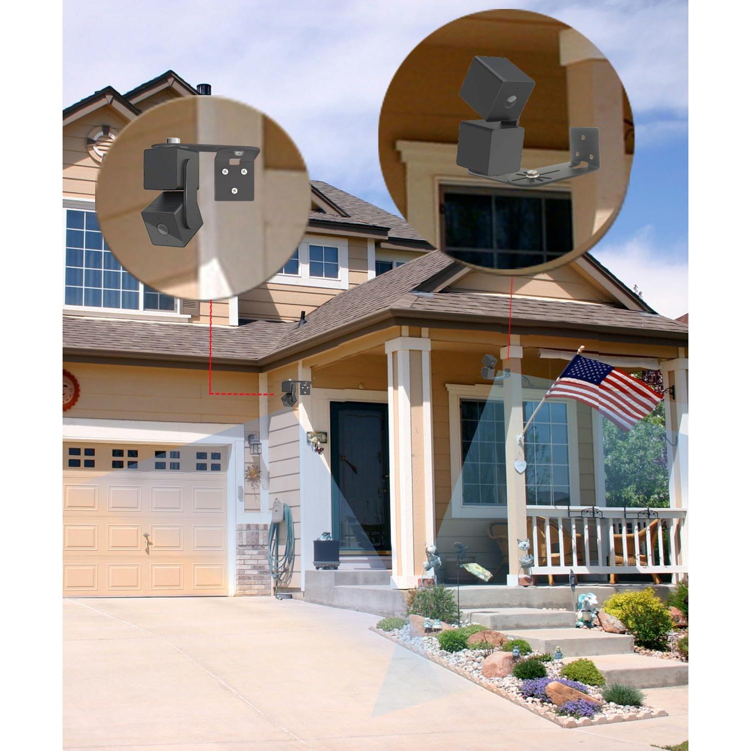 Soporte de Pared Giratorio HIGCPTP para Cámaras Wyze y Ring - 2 Piezas