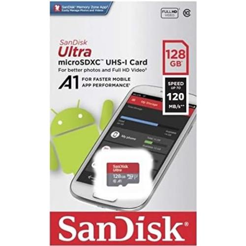 Tarjeta de Memoria SanDisk MicroSD Ultra 128GB + Lector