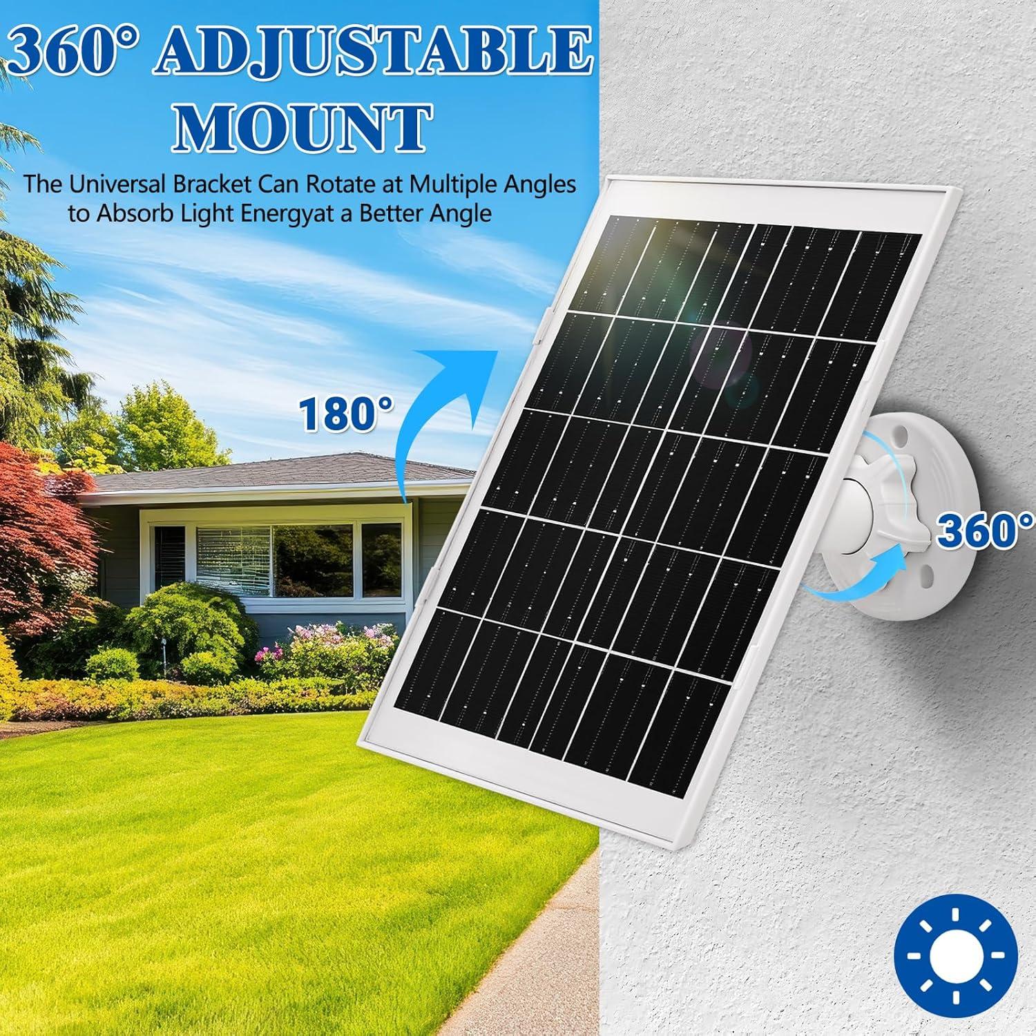 Paquete de 2 Paneles Solares BECOMFY 8W para Cámaras Inalámbricas