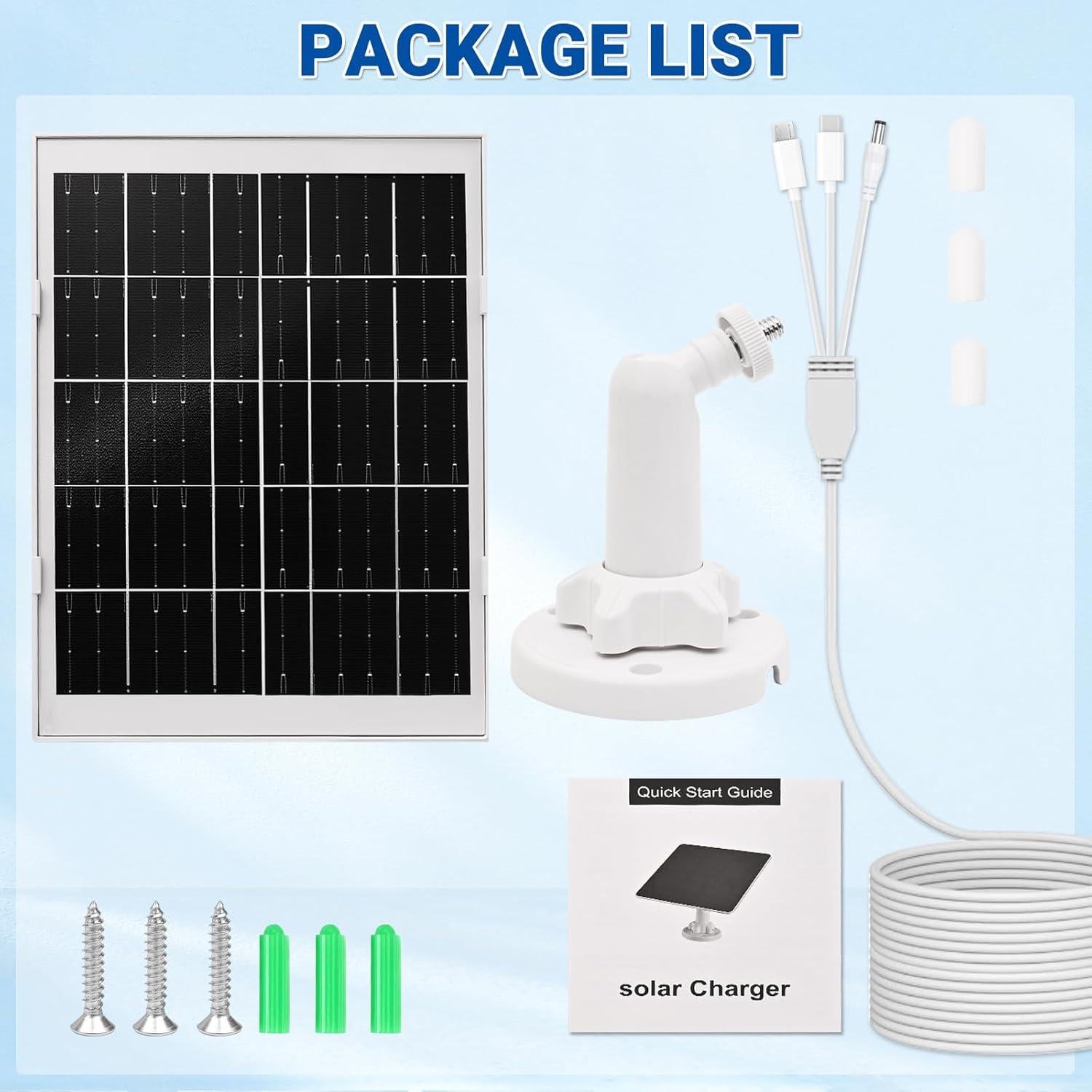 Paquete de 2 Paneles Solares BECOMFY 8W para Cámaras Inalámbricas