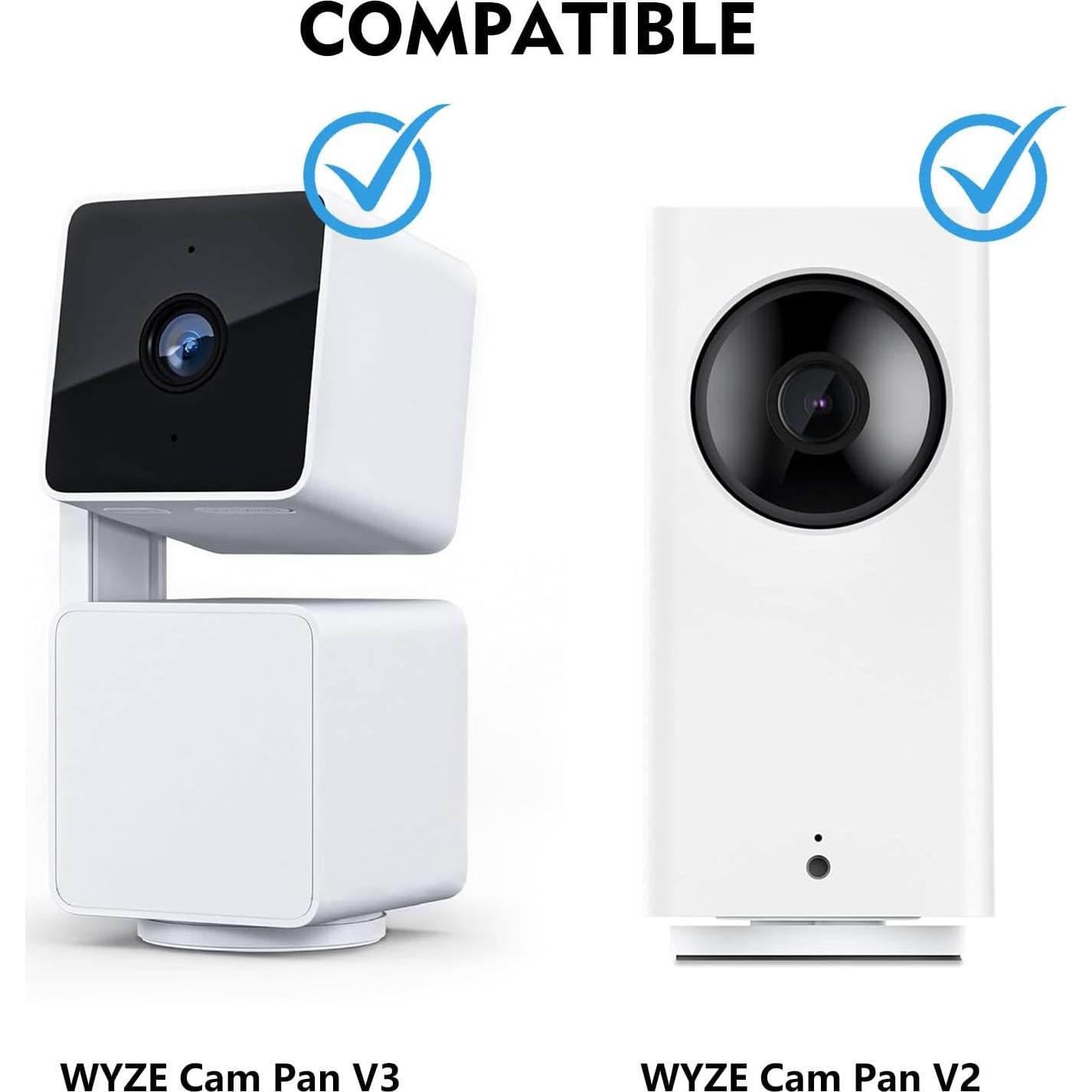 Paquete de 2 Soportes de Pared con Cubierta para WYZE Cam V3