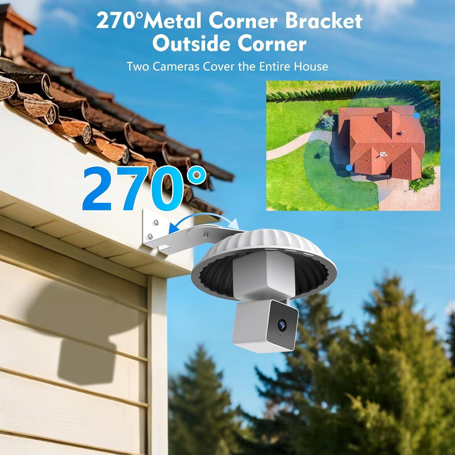 Paquete de 2 Soportes de Pared con Cubierta para WYZE Cam V3