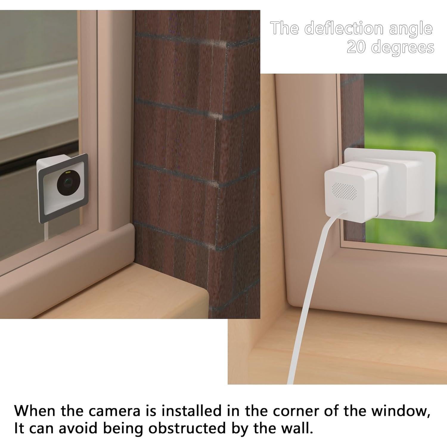 Soporte de Ventana Angulado Teccle para Wyze Cam OG - 20 Grados