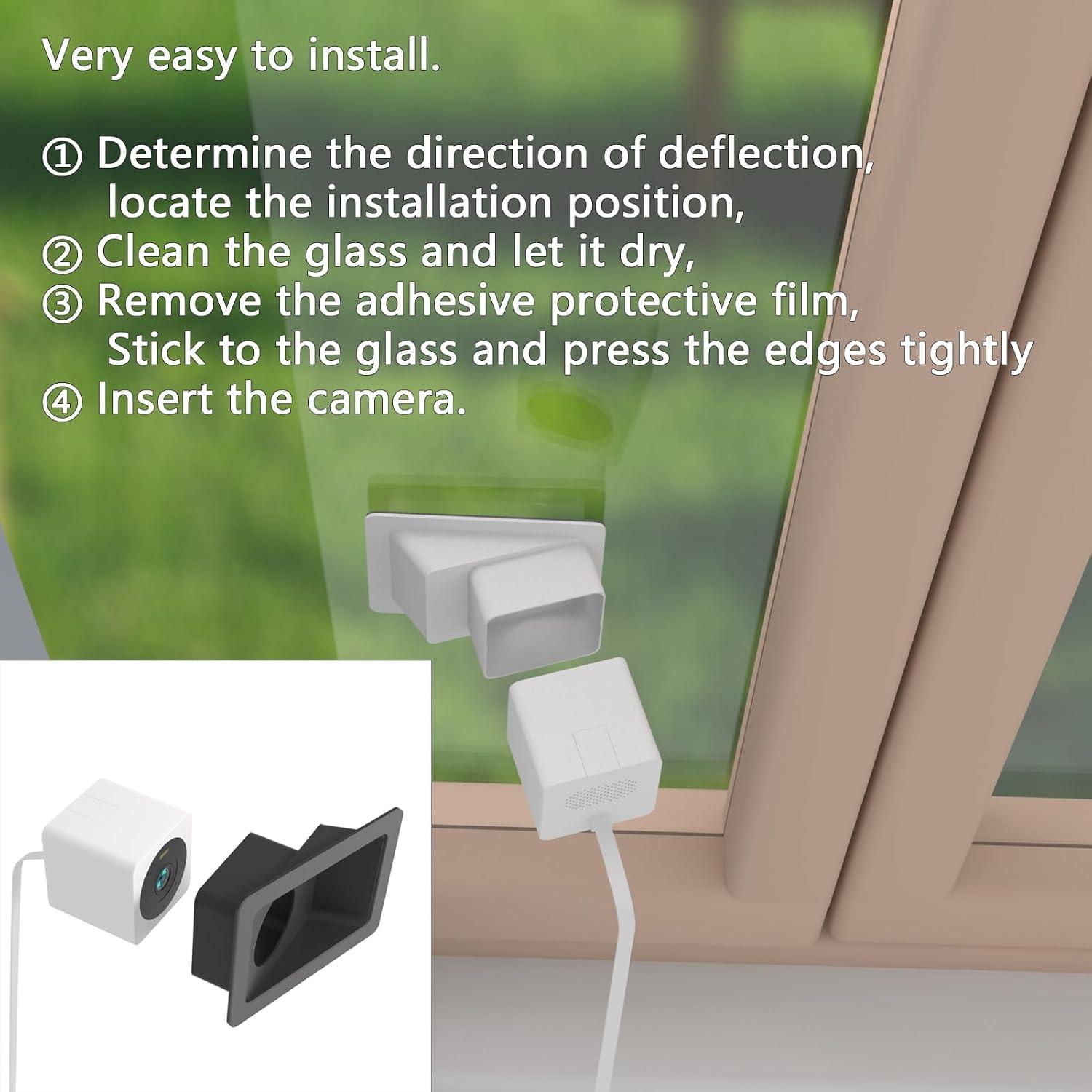 Soporte de Ventana Angulado Teccle para Wyze Cam OG - 20 Grados