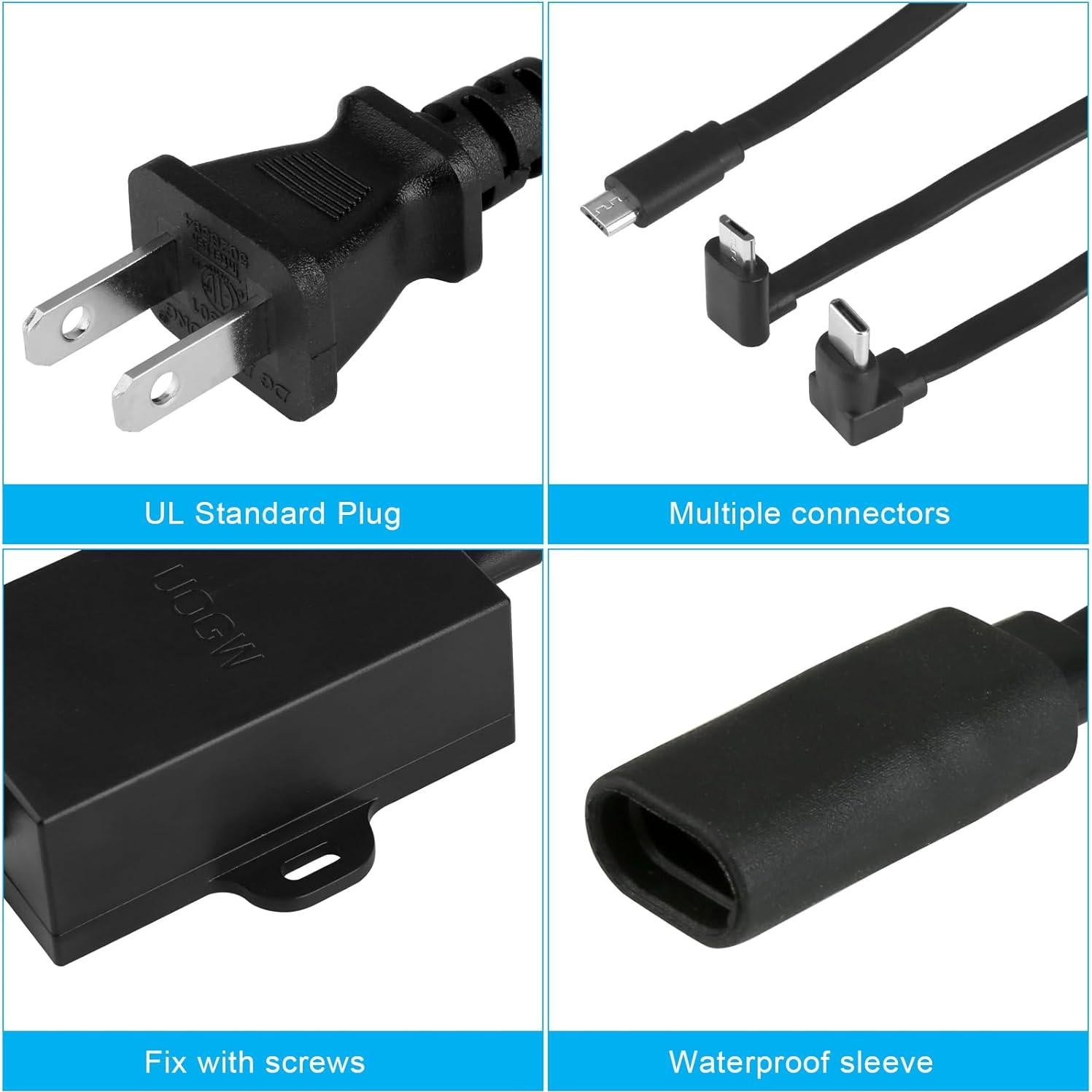 Adaptador de Poder Uogw 50ft y 20ft para Wyze Cam