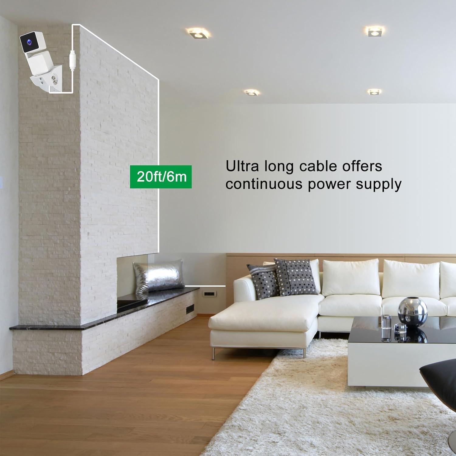 Adaptador de Poder Uogw 50ft y 20ft para Wyze Cam