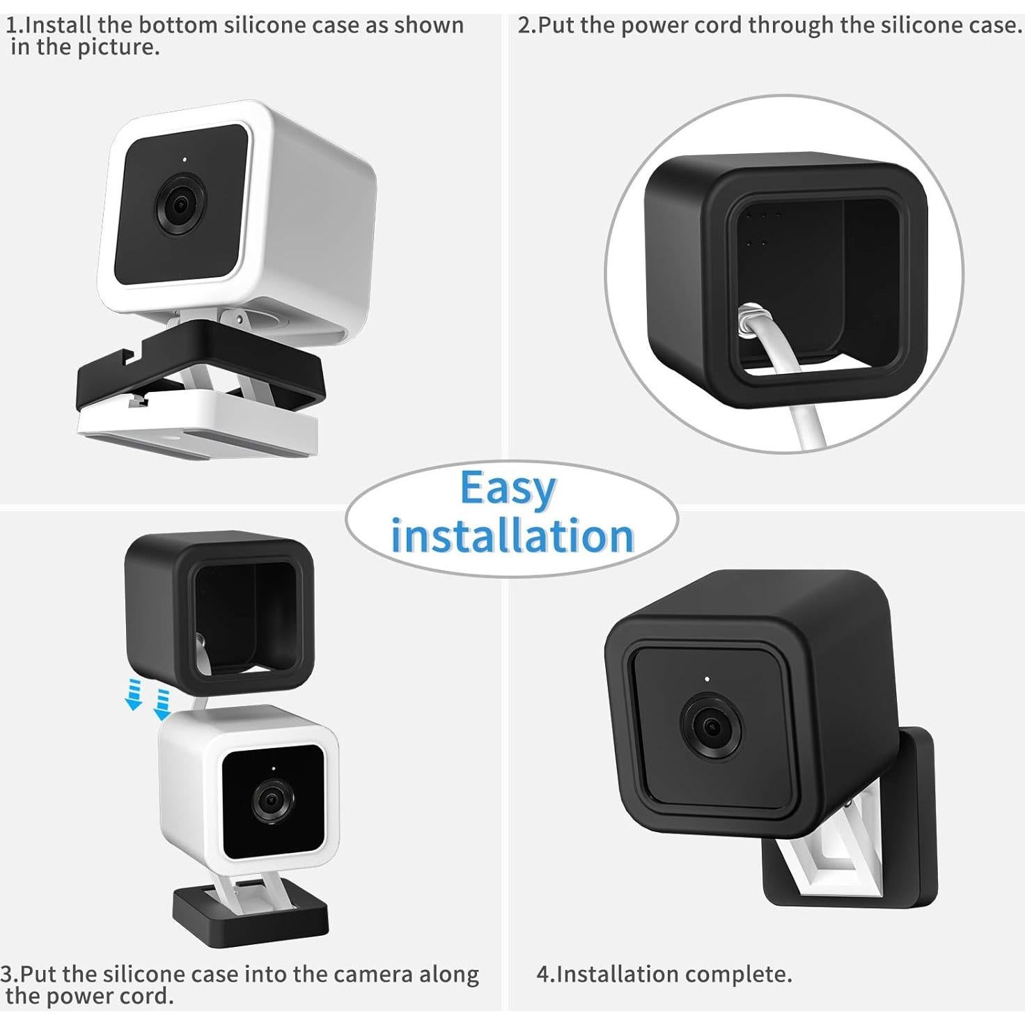 Cubierta de Silicona HOLACA para Wyze Cam v3 - Protección Anti-Rayones