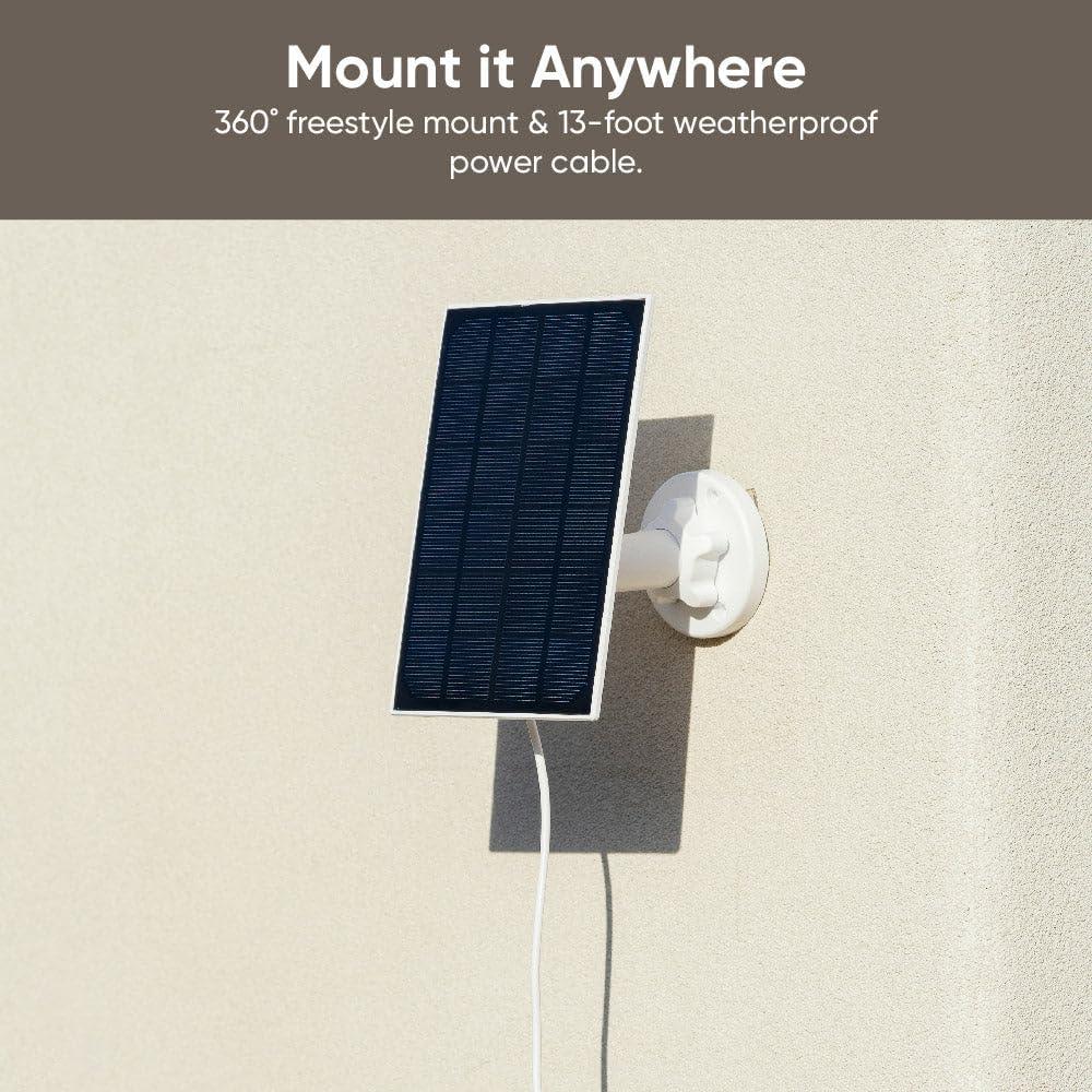 Panel Solar Wyze para Cámara Exterior - Carga 2.5W Resistente