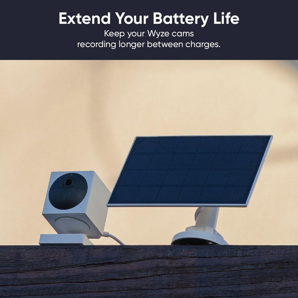 Panel Solar Wyze para Cámara Exterior - Carga 2.5W Resistente