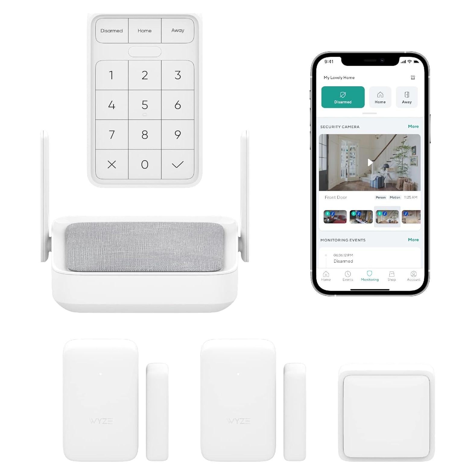 Kit de Seguridad para el Hogar Wyze - Monitoreo 24/7, Sensores y Teclado