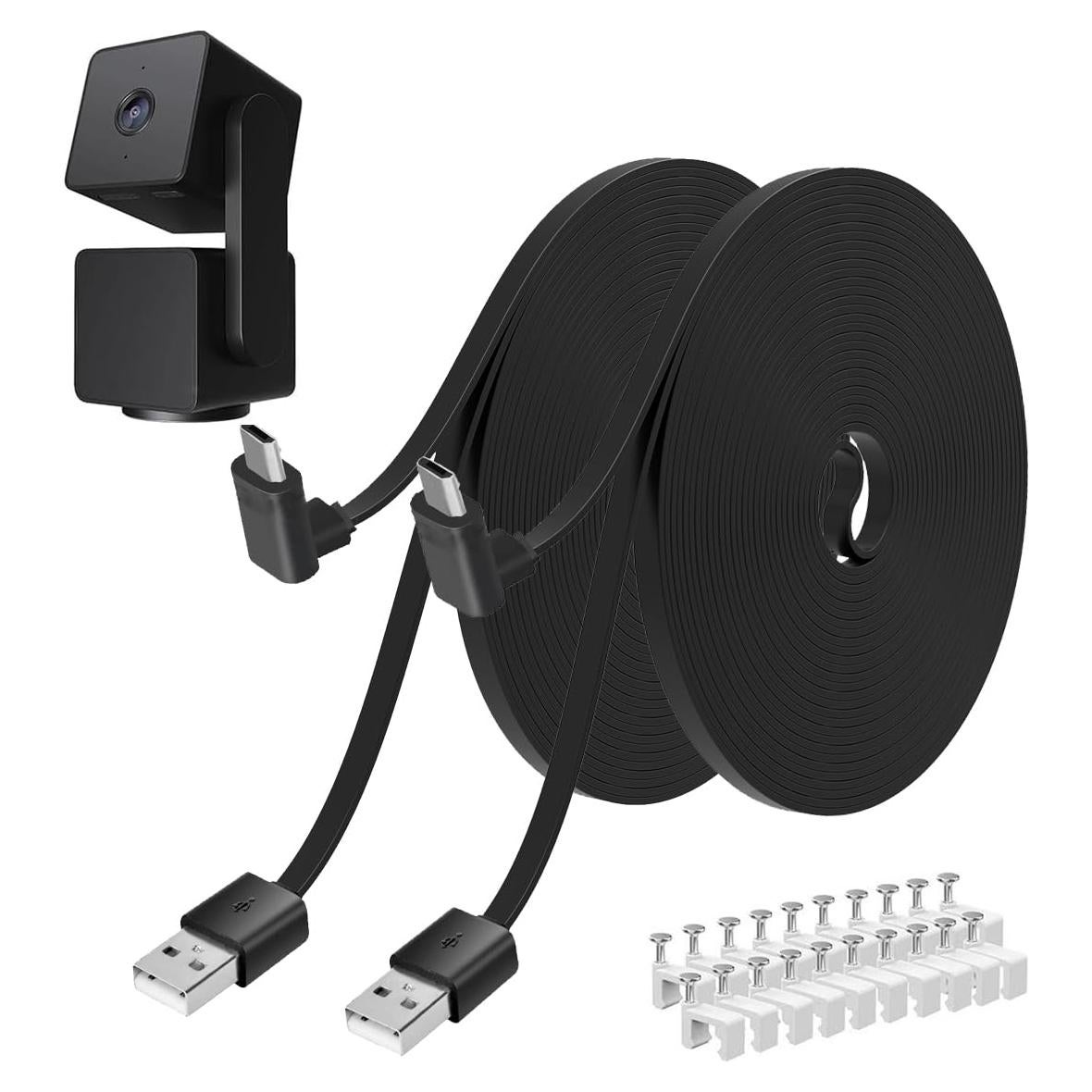 Paquete de 2 Cables de Extensión 12m LUOYEE para WYZE Cam Pan V3