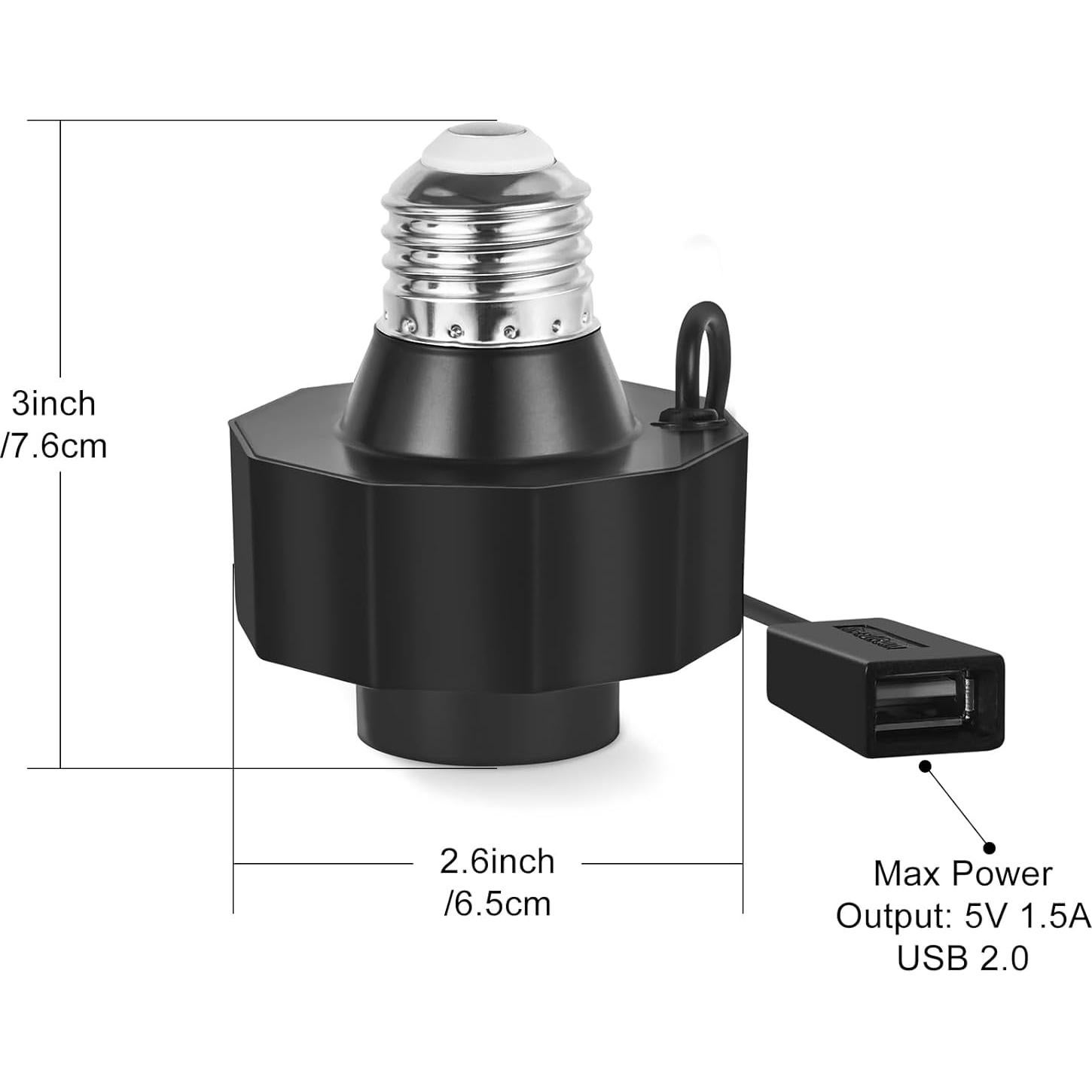 Adaptador de Enchufe USB Rreslicam para Cámaras y Luces LED