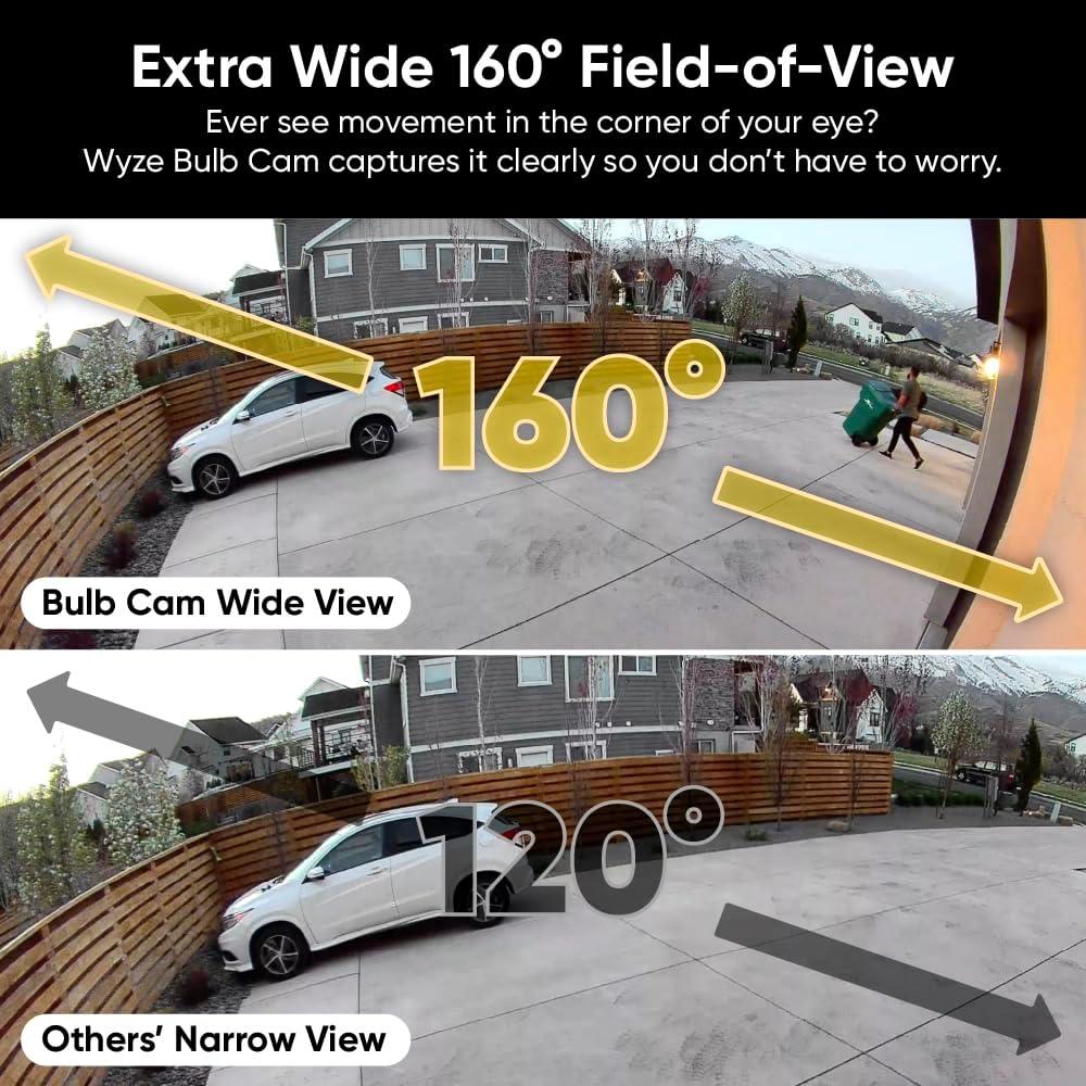Cámara de Seguridad Bulb Cam Wyze 2K HD con Alarma y Luz LED