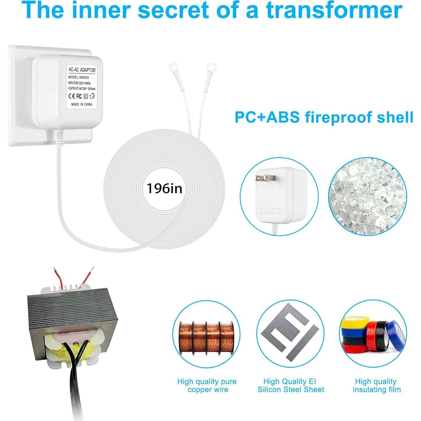 Adaptador de Alimentación 24V 500mA para Timbres y Termostatos