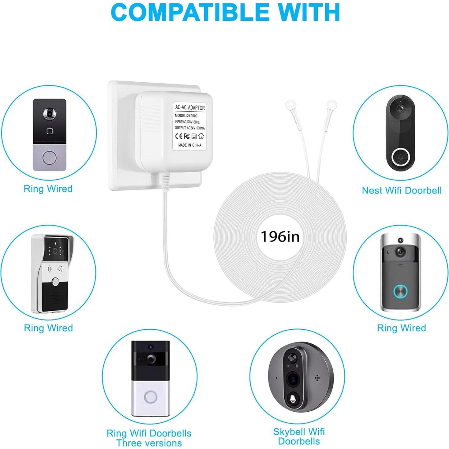 Adaptador de Alimentación 24V 500mA para Timbres y Termostatos
