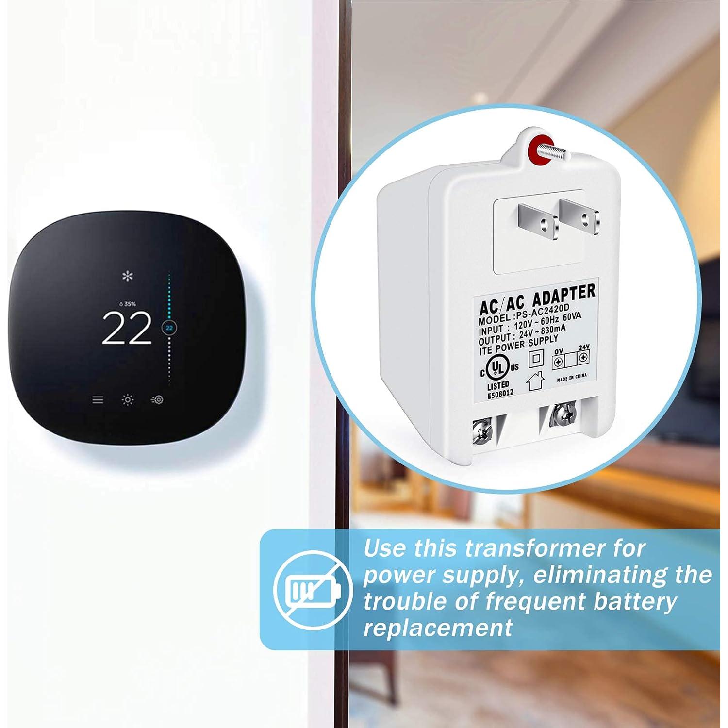 Transformador de Pared 24V 830mA WUYELIN para Termostatos y Timbres
