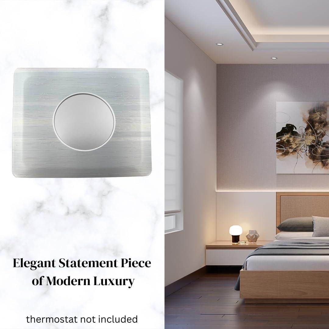 Placa de Pared Rectangular Adorna One Plata Brillante para Termostato Google Nest 2020