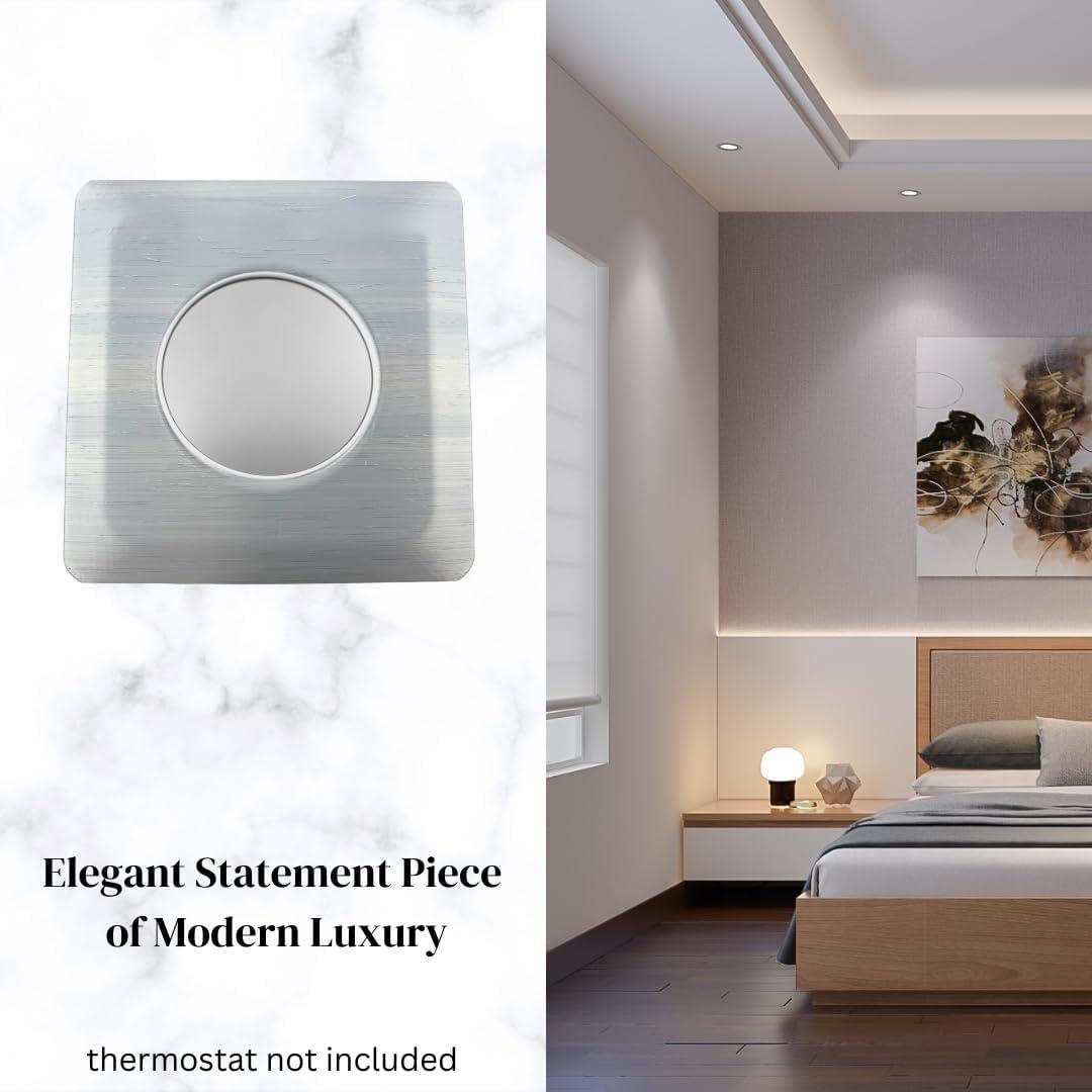 Placa de Pared Cuadrada Adorna One Silver Sheen para Termostato Google Nest 2020