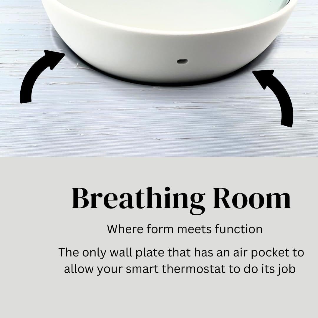 Placa de Pared Cuadrada Adorna One Silver Sheen para Termostato Google Nest 2020