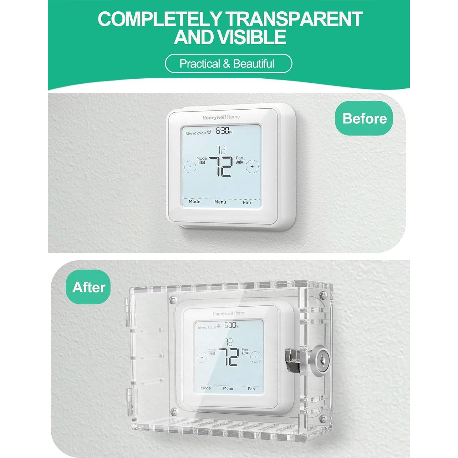 Caja de bloqueo para termostato Upifen 5x5x2 cm con llave