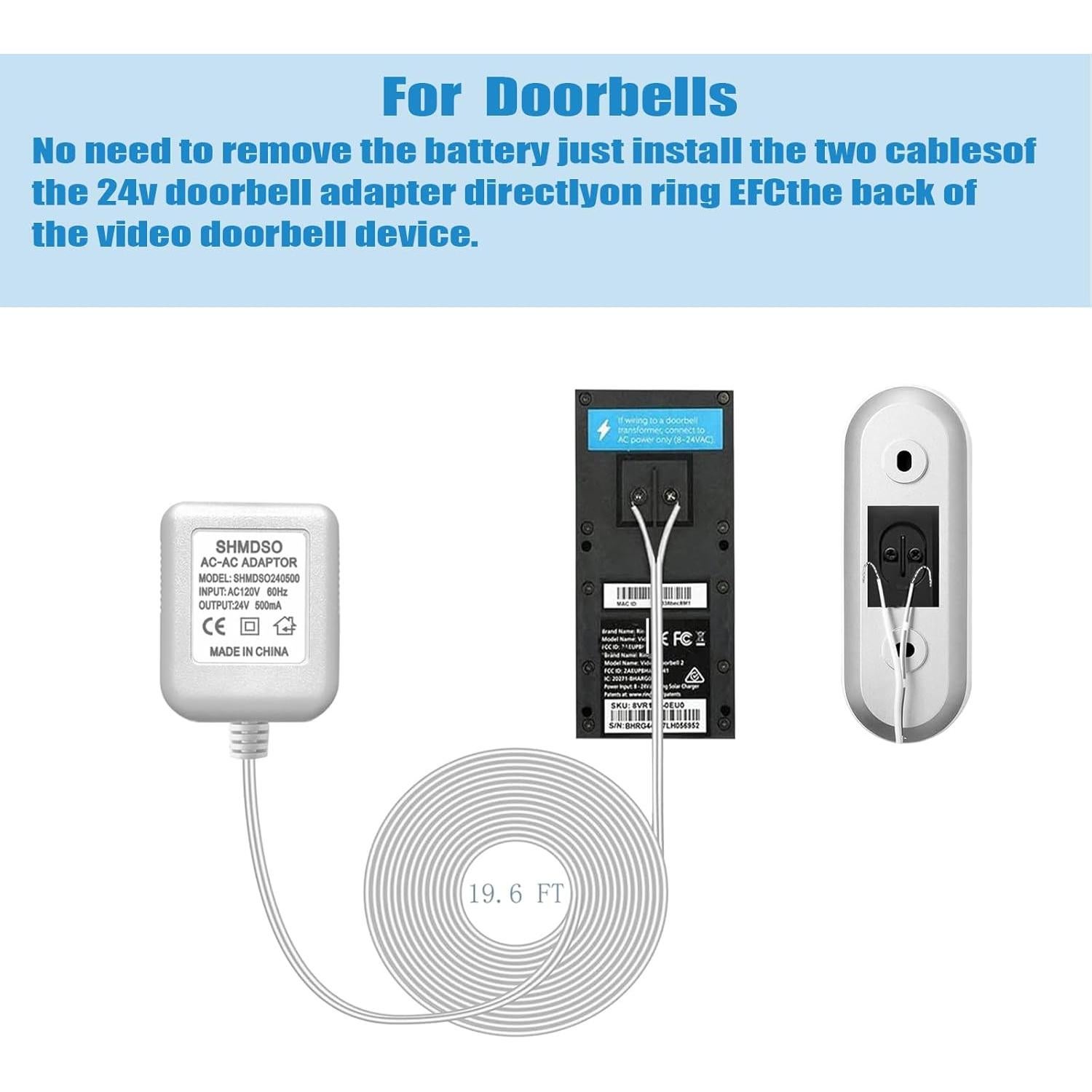 Adaptador de Corriente 24V SHMDSO para Timbres y Termostatos