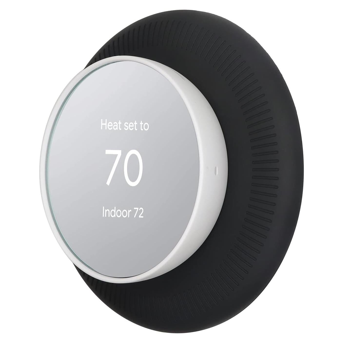 Cubierta de Placa de Pared Poivy para Termostato Nest Negro